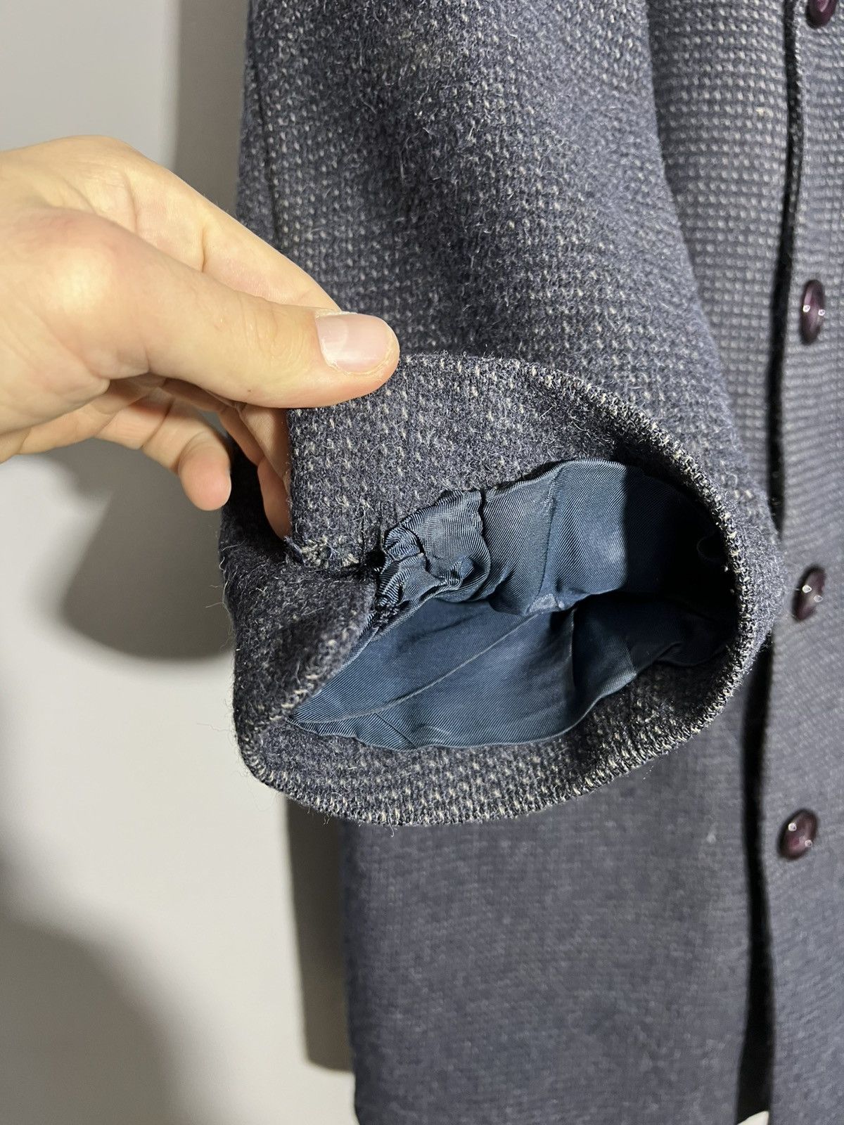 Valentino × Vintage Vintage Valentino Uomo Double-Breasted Wool Coat Jacket Size US L / EU 52-54 / 3 - 3 Thumbnail