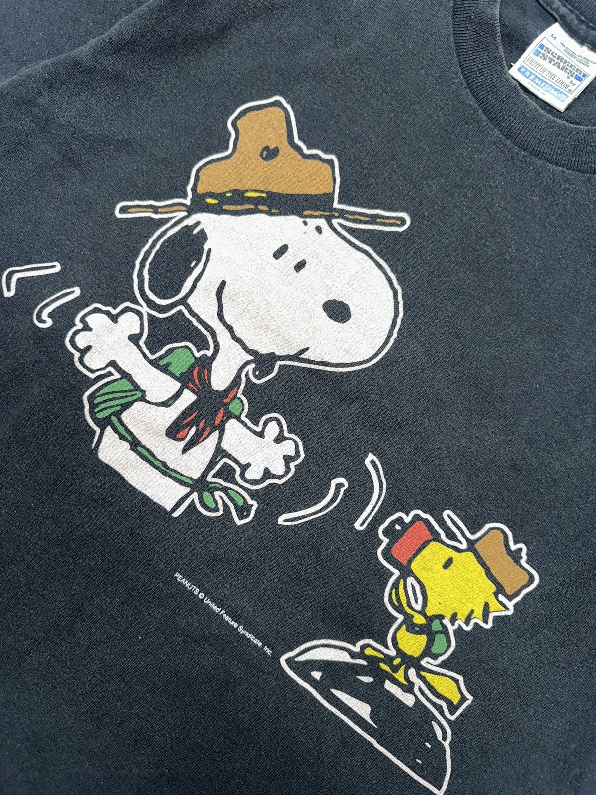 Peanuts Rare Snoopy PEANUTS 1994 BLACK Single Stitch T-shirt Size US M / EU 48-50 / 2 - 4 Thumbnail