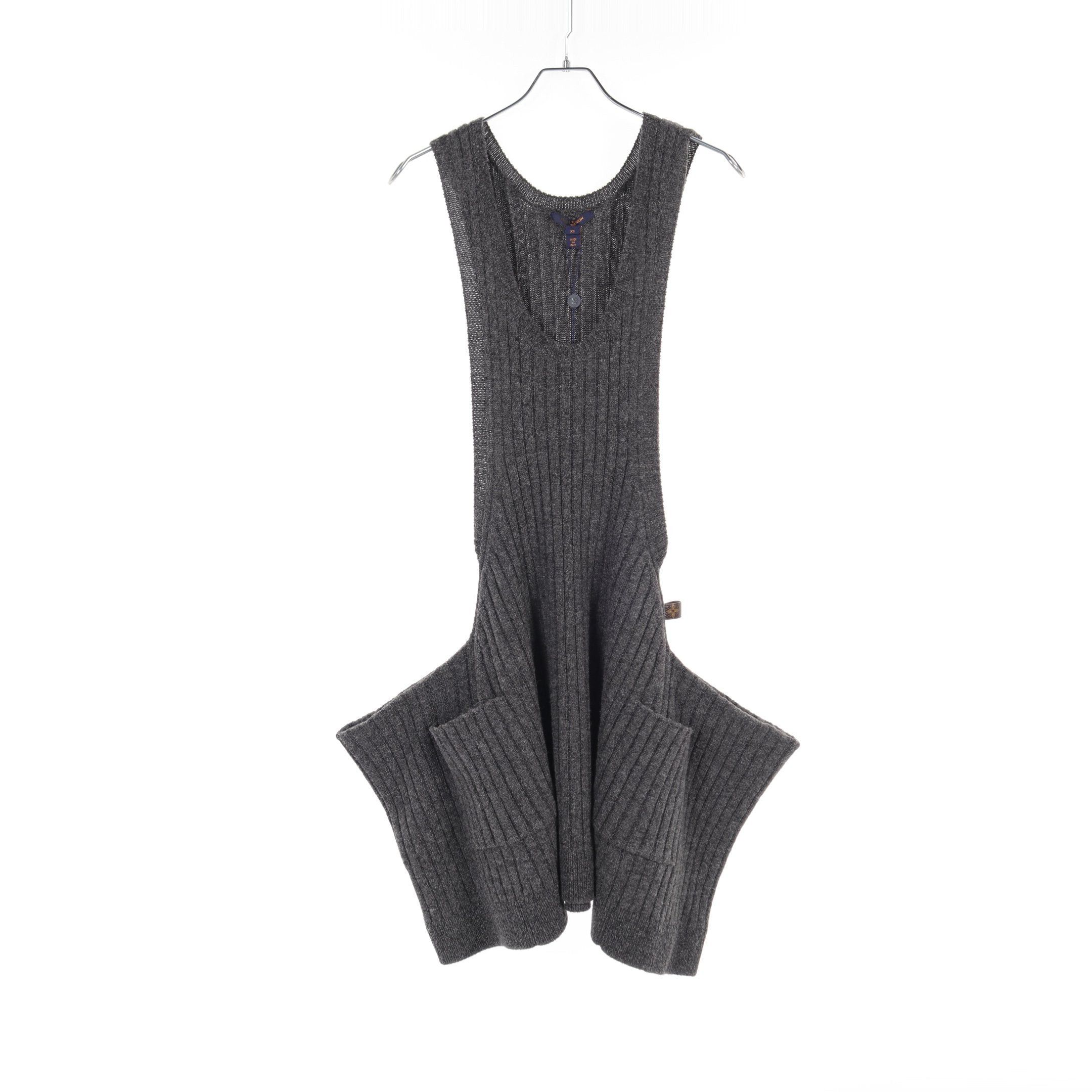 Louis Vuitton Louis Vuitton Knit Vest Wool Nylon Gray Size ONE SIZE - 1 Thumbnail