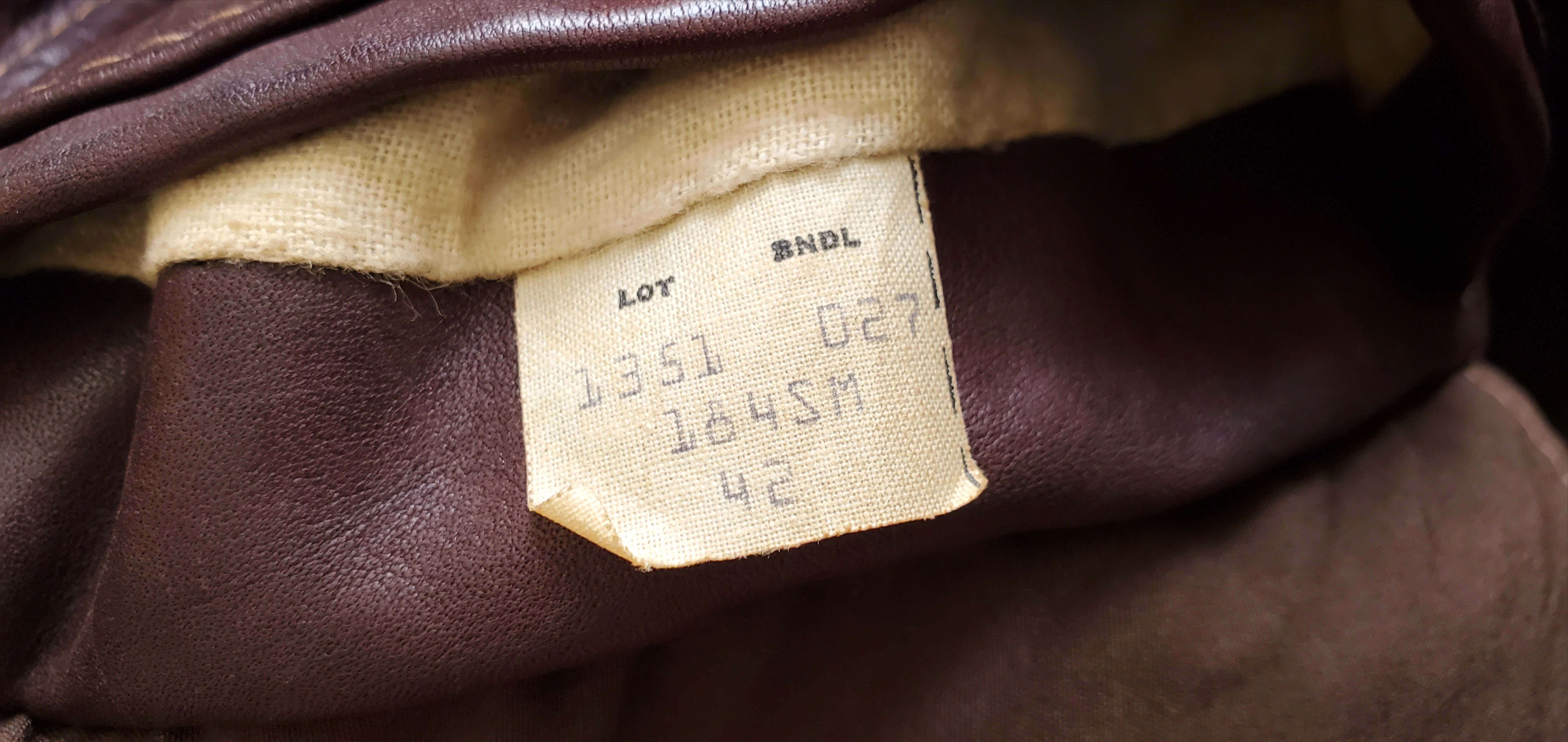 Schott SCHOTT 184SM Brown Cowhide Leather Cockpit Jacket Size US XS / EU 42 / 0 - 9 Thumbnail