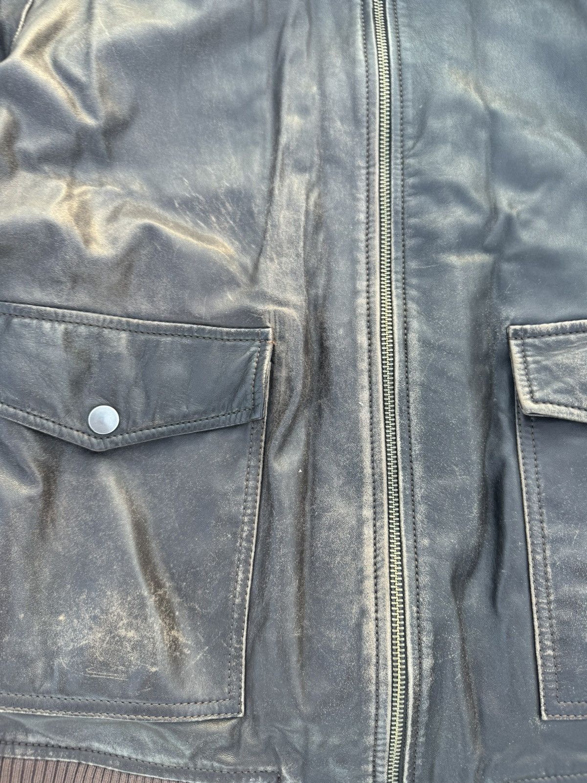 Vintage Vintage Y2K Warren & Parker Motorcycle Faded Jacket Size US XL / EU 56 / 4 - 3 Thumbnail