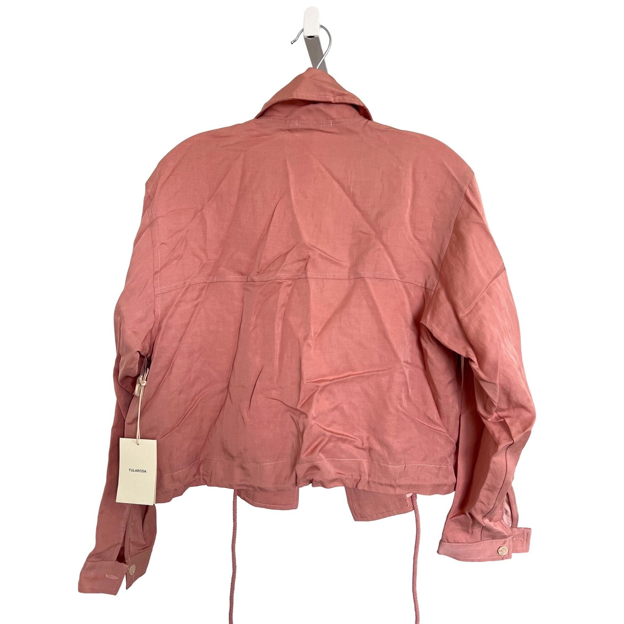 REVOLVE Tularosa Arya Pink Jacket Tencel & Linen Blend Size XS / US 0-2 / IT 36-38 - 9 Thumbnail