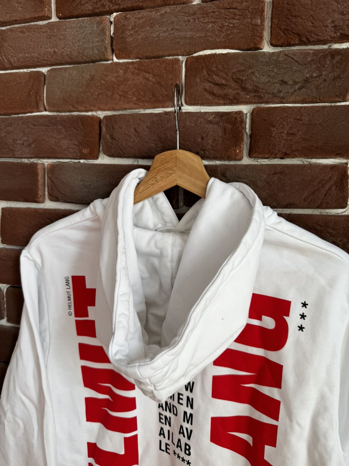 Helmut Lang Rare Helmut Lang white impress hoodie Small Designer Hype Size US S / EU 44-46 / 1 - 12 Thumbnail