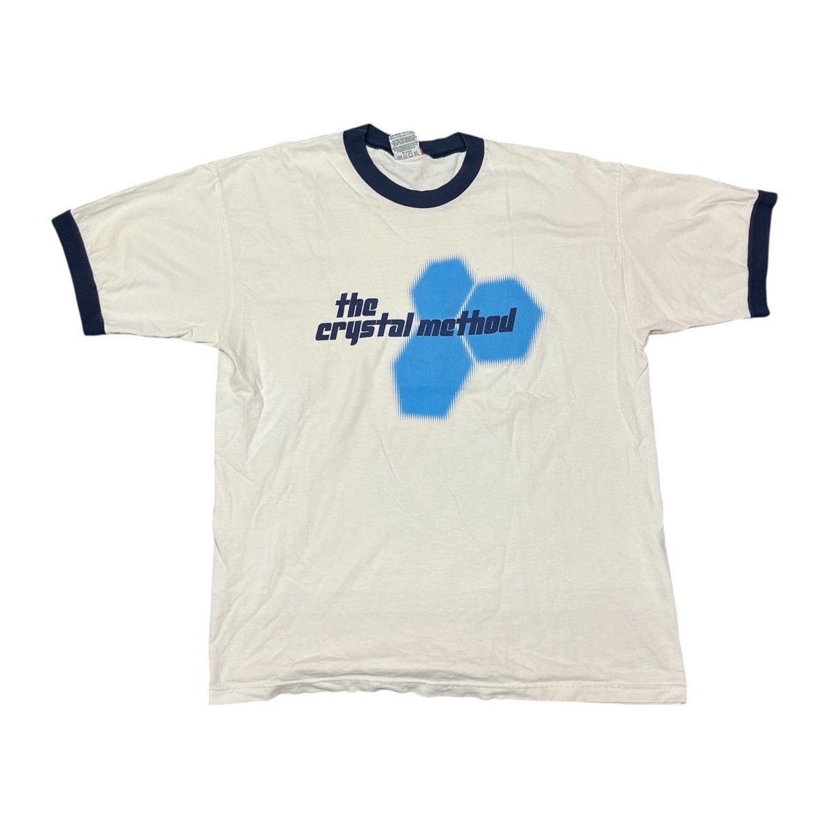 Band Tees VINTAGE The Crystal Method Ringer T Shirt 90s Size US XL / EU 56 / 4 - 1 Thumbnail