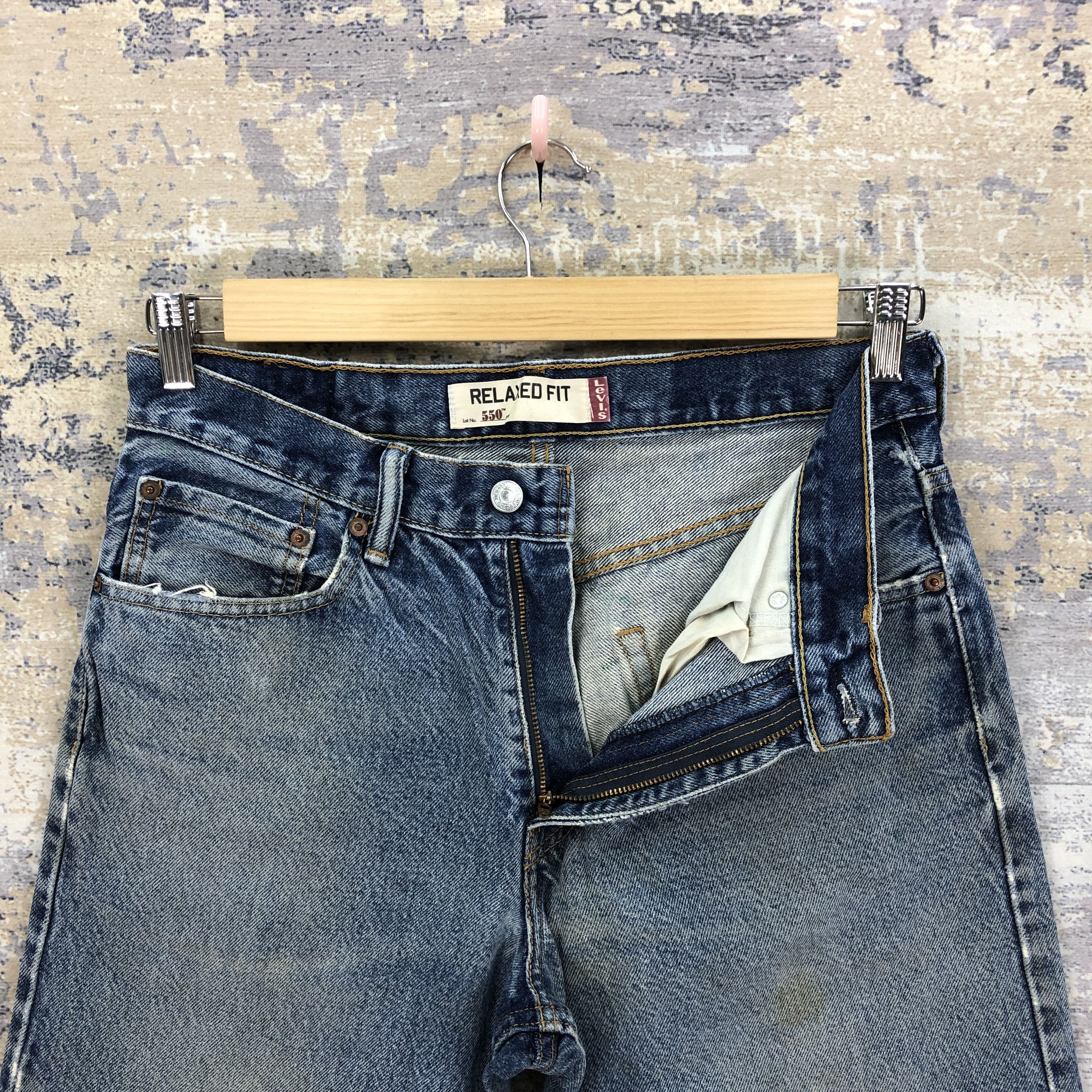 Levi's × Vintage Vintage Levis 550 Faded Jeans Levi's Ripped Stonewash Denim Size US 30 / EU 46 - 6 Thumbnail