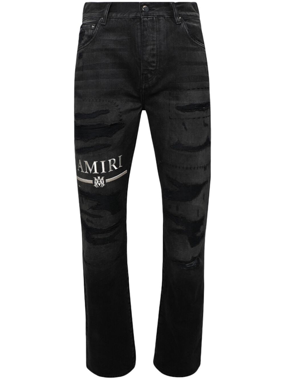 Amiri o1y0525 Logo Denim Pant in Black Size US 38 / EU 54 - 1 Thumbnail