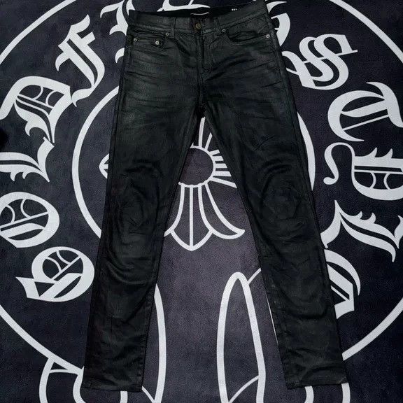 Saint Laurent Paris Saint Laurent Paris Saint Laurent Waxed Denim Pants Size 2 Size US 29 - 1 Thumbnail