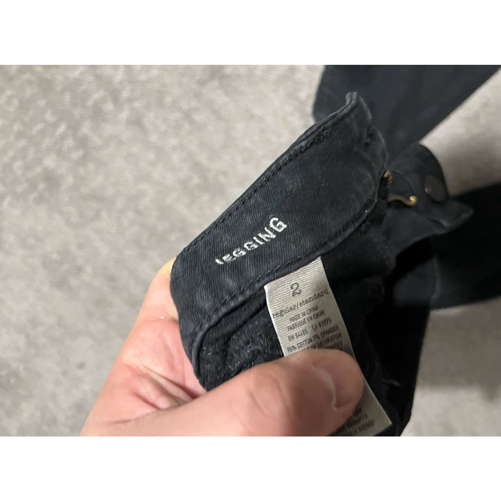 American Eagle Outfitters VINTAGE American Eagle Black Stretch Mid Rise Jegging Pants Solid Womens 2 Black Denim Jeans Size 26" / US 2 / IT 38 - 5 Thumbnail