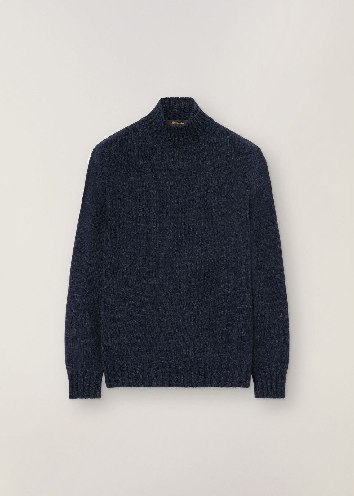 image of Loro Piana O1Loc1C0124 Funnel-Neck Sweater In Blue, Men's (Size Medium)
