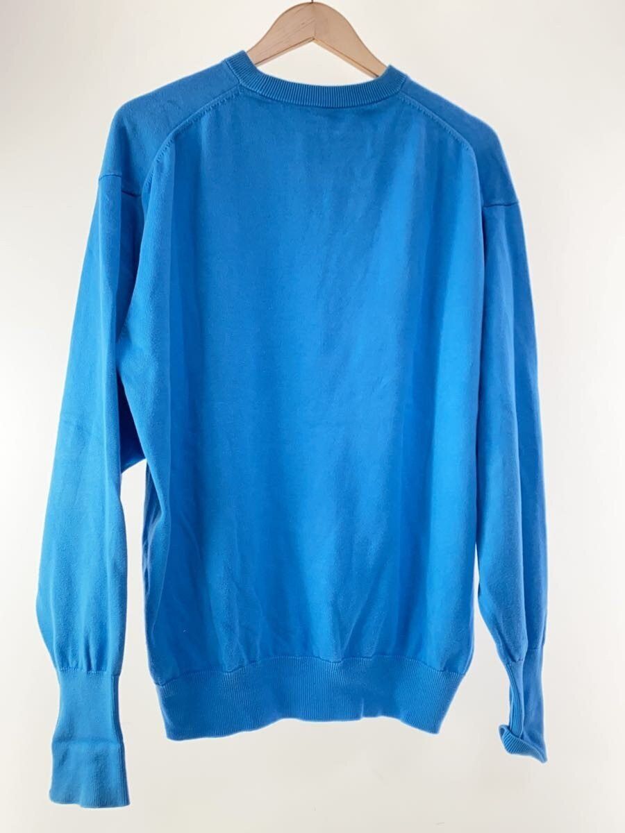 Adidas Blue Cotton Knit Sweater (thin) Size US L / EU 52-54 / 3 - 2 Thumbnail