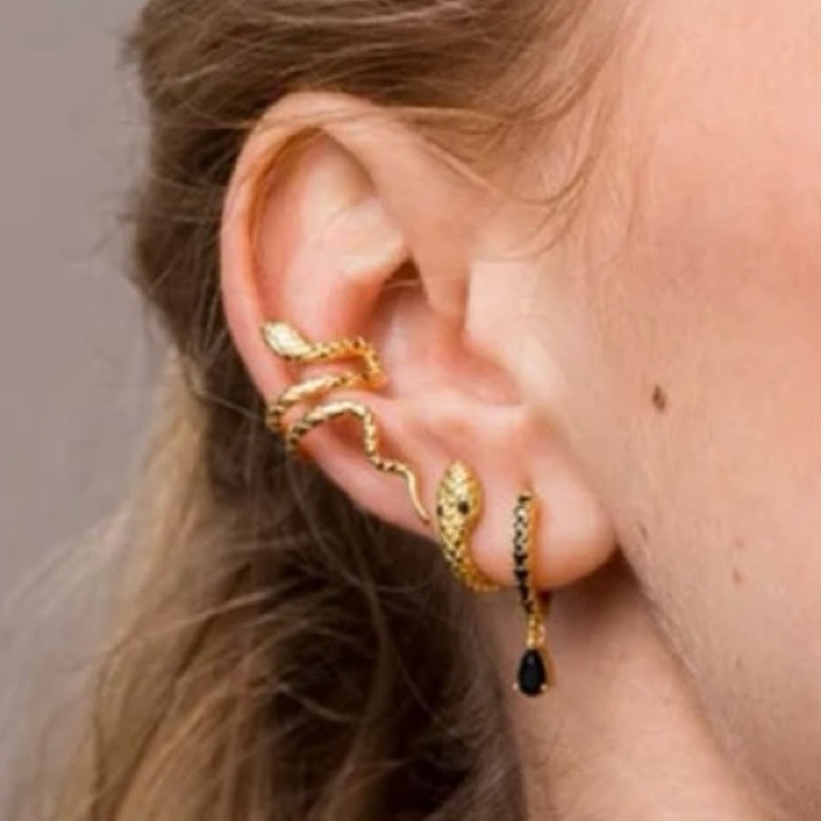 Other NEW - Gold Sterling Silver snake cuff wrap earring! $79 Size ONE SIZE - 2 Thumbnail