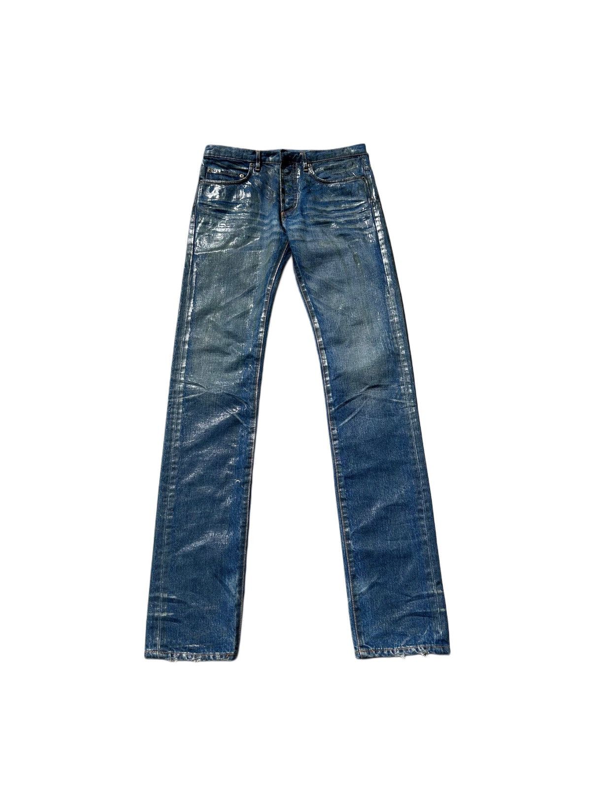 Dior Homme SS04 Strip Waxed Destroyed Denim - Ākaibu Store