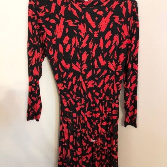Zara Zara Trafaluc S/S18 Red Black Printed Dress Size L Size L / US 10 / IT 46 - 9 Thumbnail