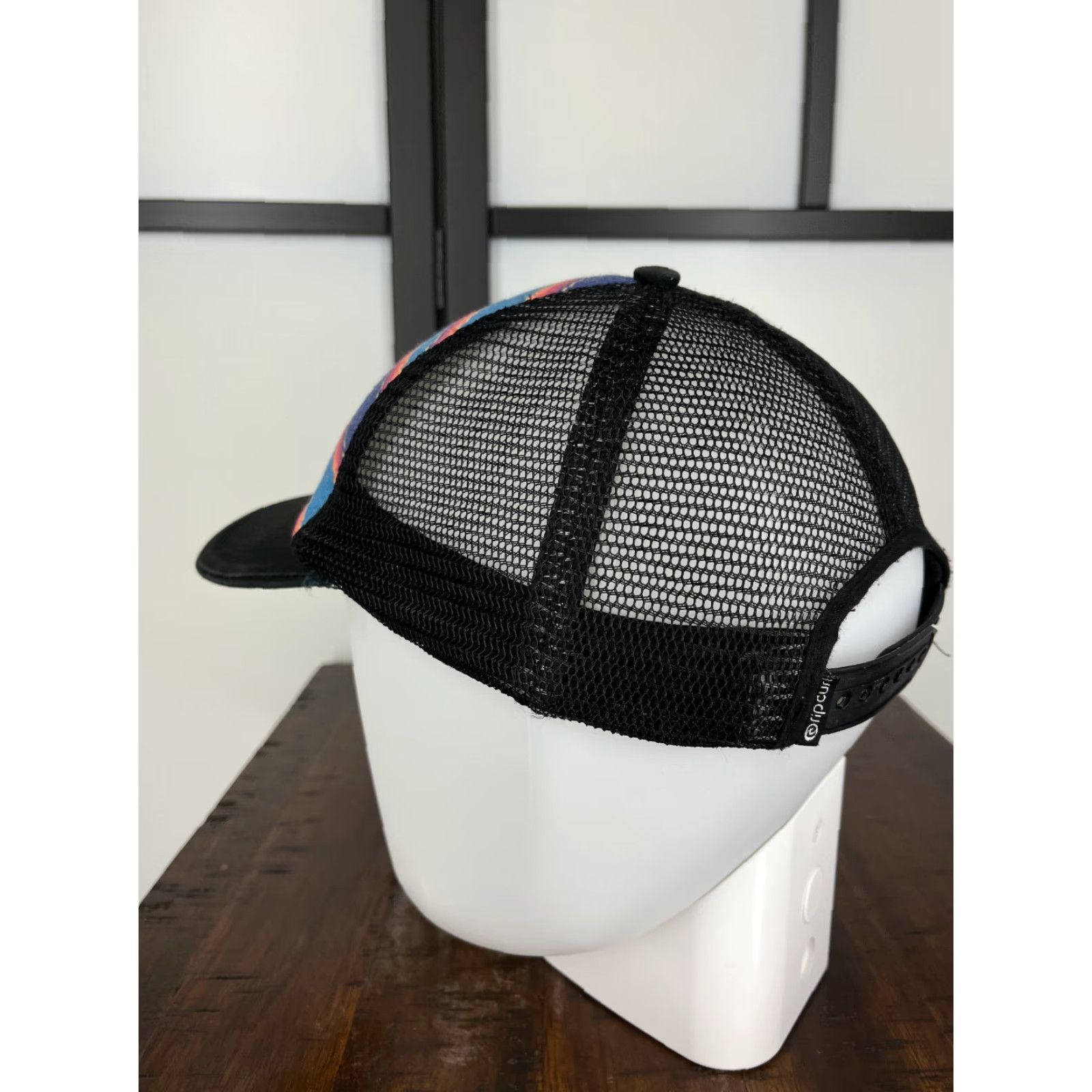 Rip Curl Rip Curl Hat Striped Blue Stripe Black Adult One Size Trucker Men Size 44L - 6 Thumbnail
