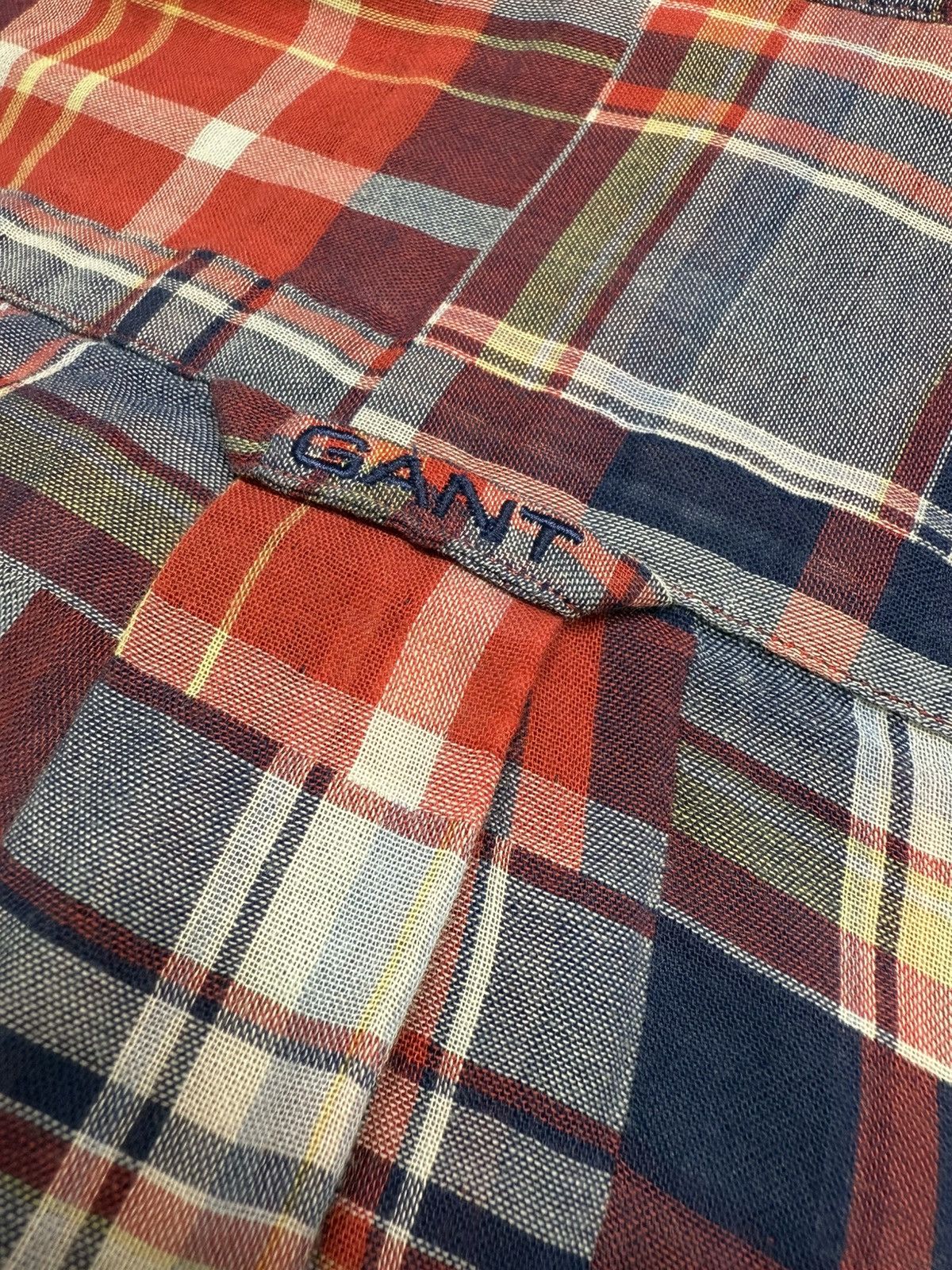 Gant Gant Red & Blue Patchwork Double Weave Shirt - Size S Size US S / EU 44-46 / 1 - 3 Thumbnail