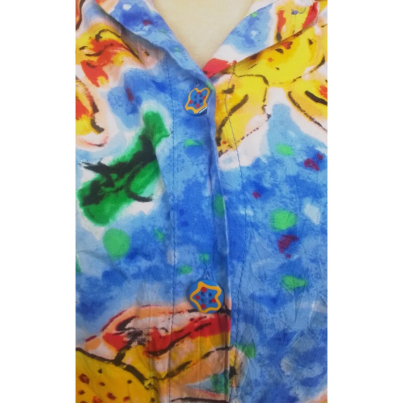 Jams World Jam's World Kiyoshi Top Women's Medium Sunflower Blouse Size M / US 6-8 / IT 42-44 - 4 Thumbnail