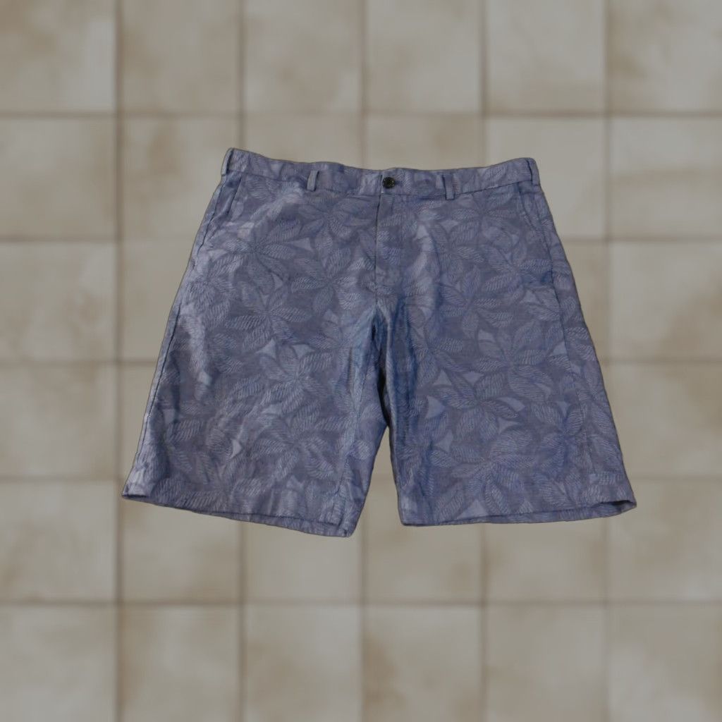 Brooks Brothers Brooks Brothers Shorts Mens 40 Blue Floral Leaf Print 10 Inseam Pockets Casual Summer Cotton Chino Big & Tall Mens Size US 40 / EU 56 - 1 Thumbnail