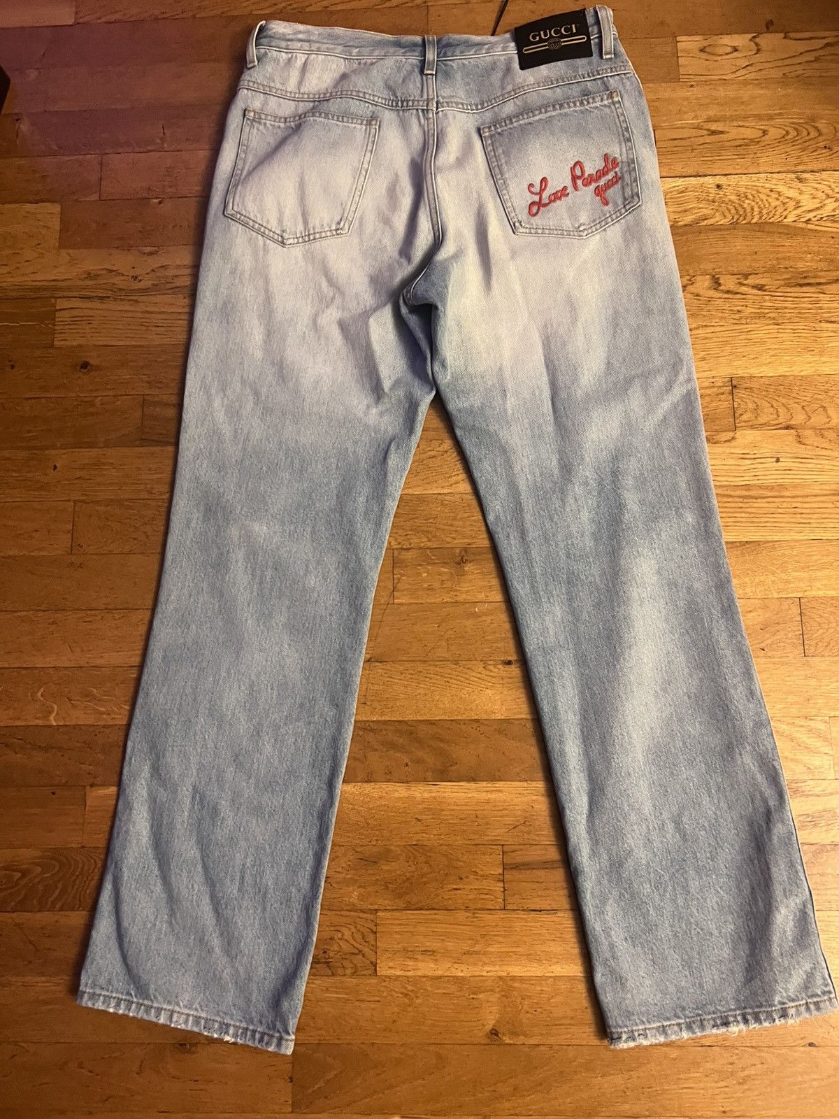 Gucci Gucci denim jeans eco washed love parade patch 34 NWT Size US 34 / EU 50 - 9 Thumbnail