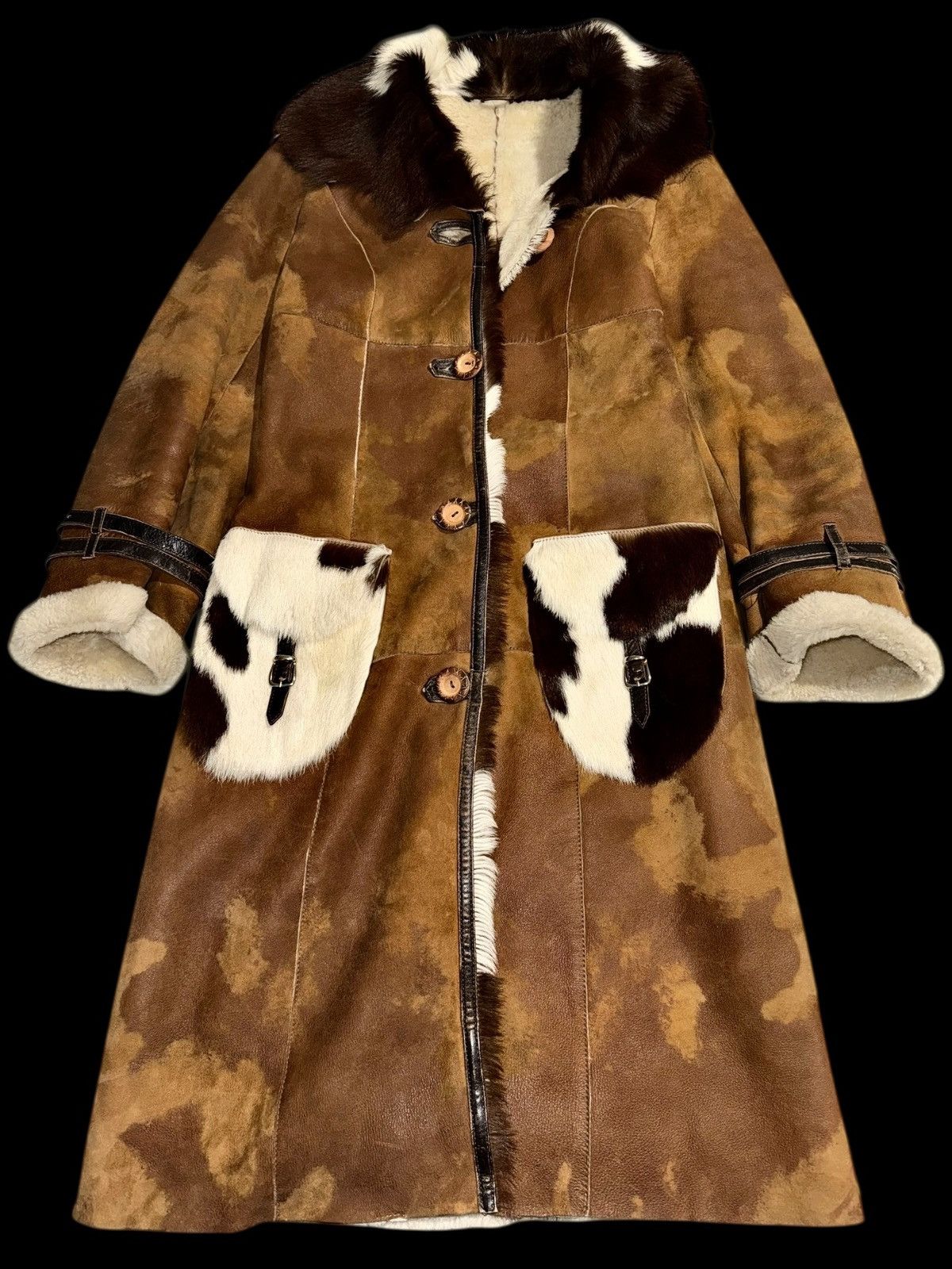 Other Vintage Coat like Penny Lane Afghan with Cow Pony Hair Size S / US 4 / IT 40 - 1 Thumbnail