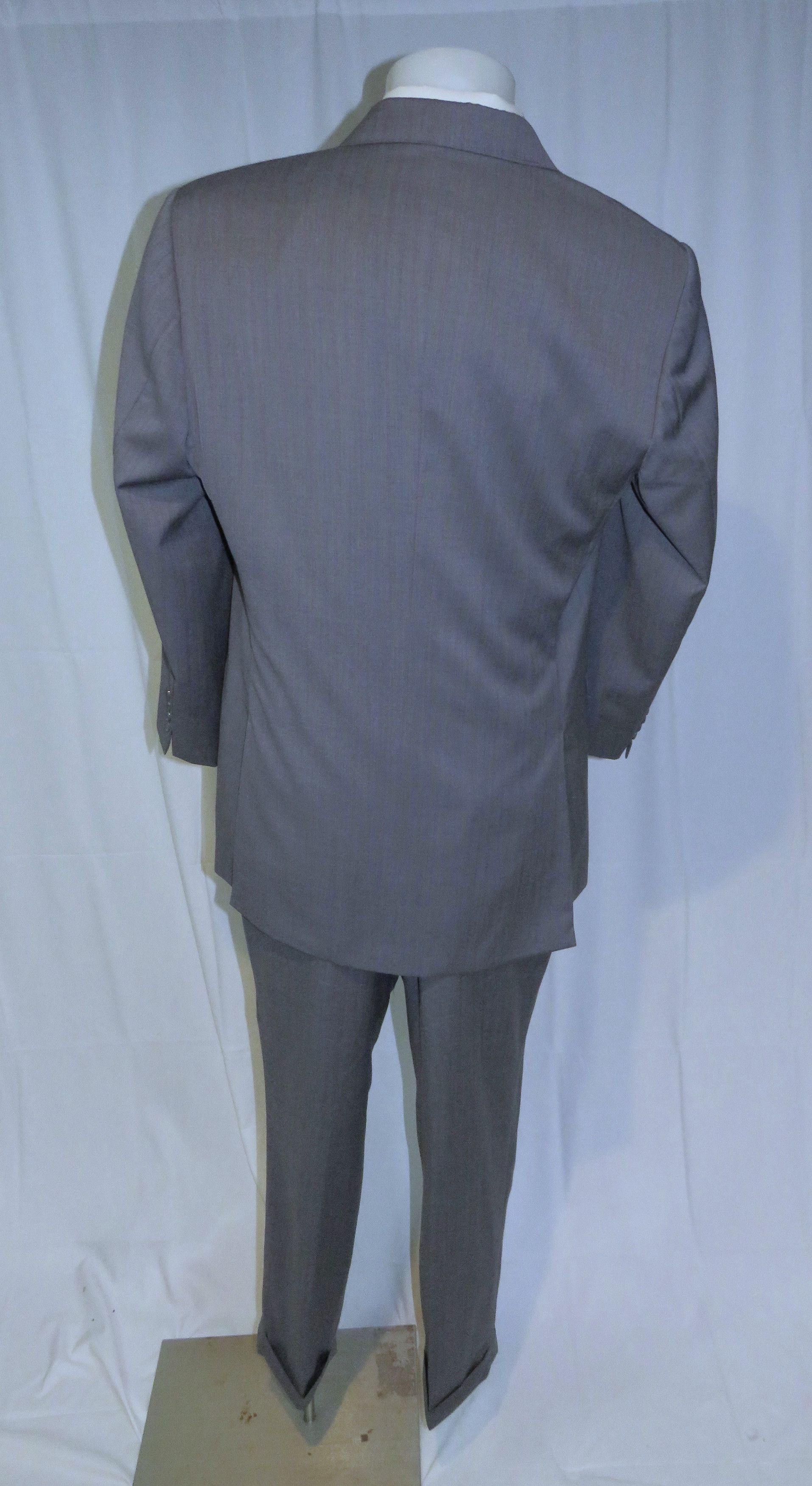 Other Morroni Custom Tailoring Gray Striped Three Button Suit 40L Size 40L - 2 Thumbnail