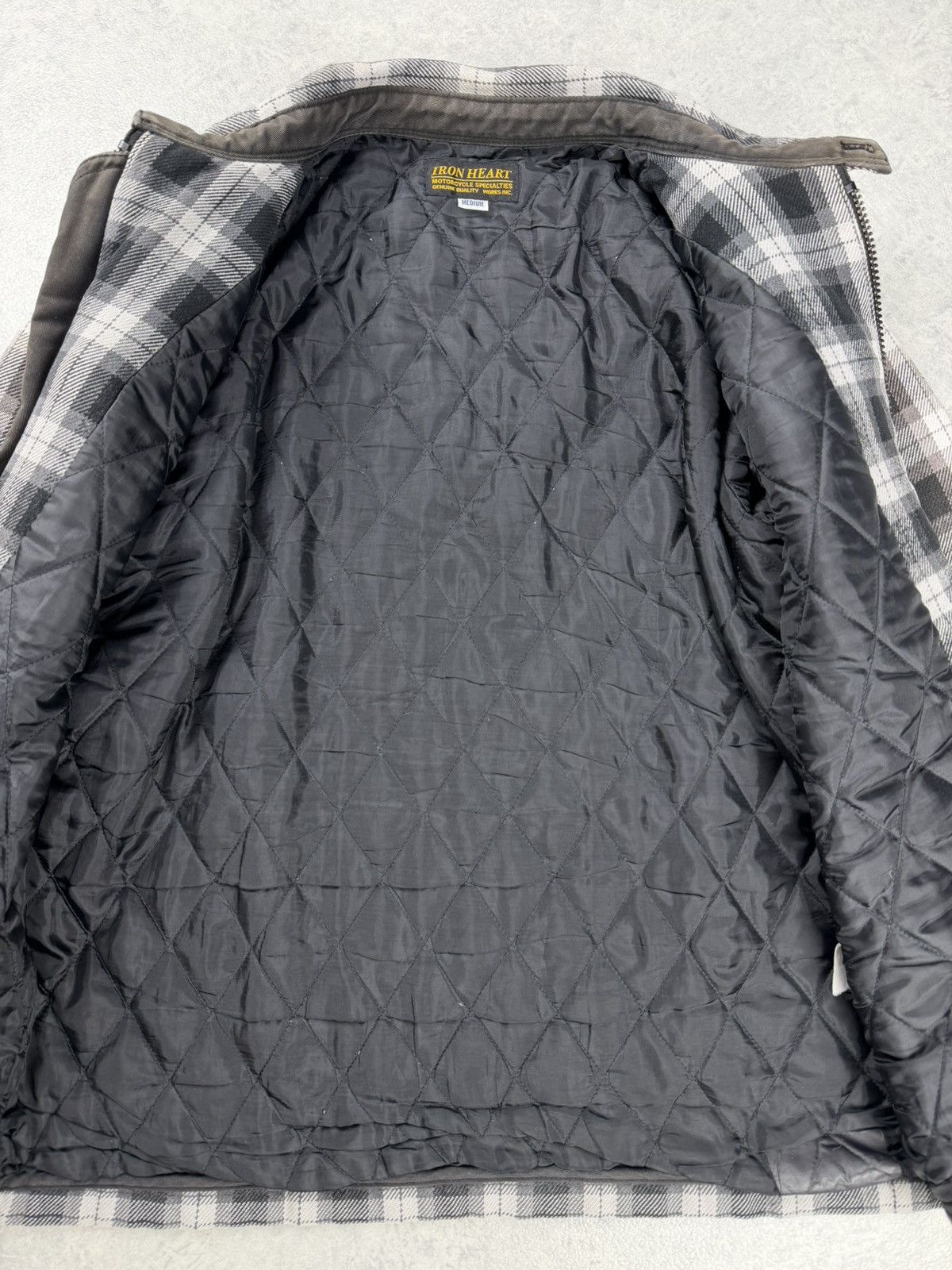 Iron Heart Iron Heart Heavy Flannel Zip Jacket Black Grey Check Size M Size US M / EU 48-50 / 2 - 7 Thumbnail