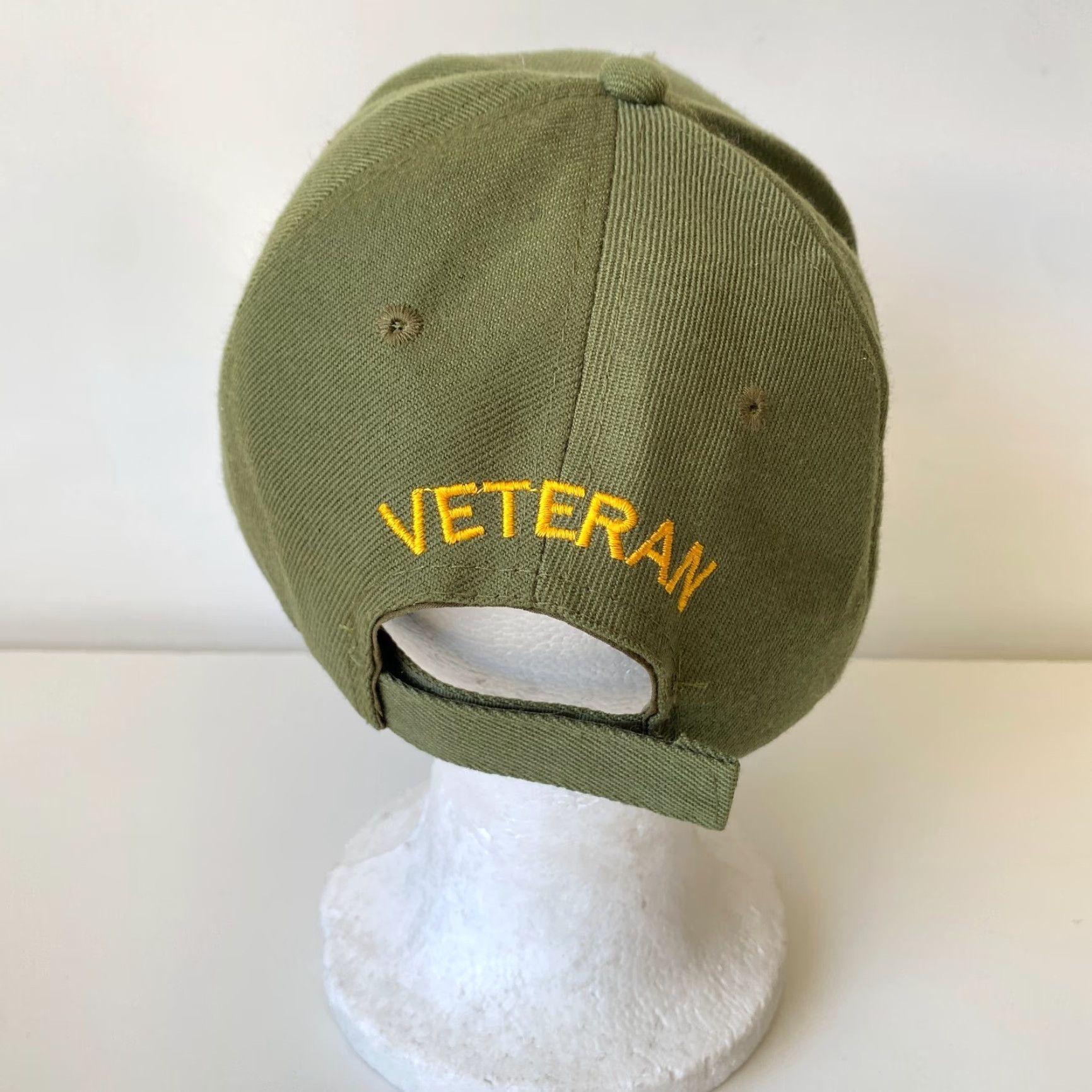 Augusta Sportswear August Sportswear Hat Strapback Green Men Adjustable Medals Embroidered Vietnam Veteran Vet Size ONE SIZE - 5 Thumbnail