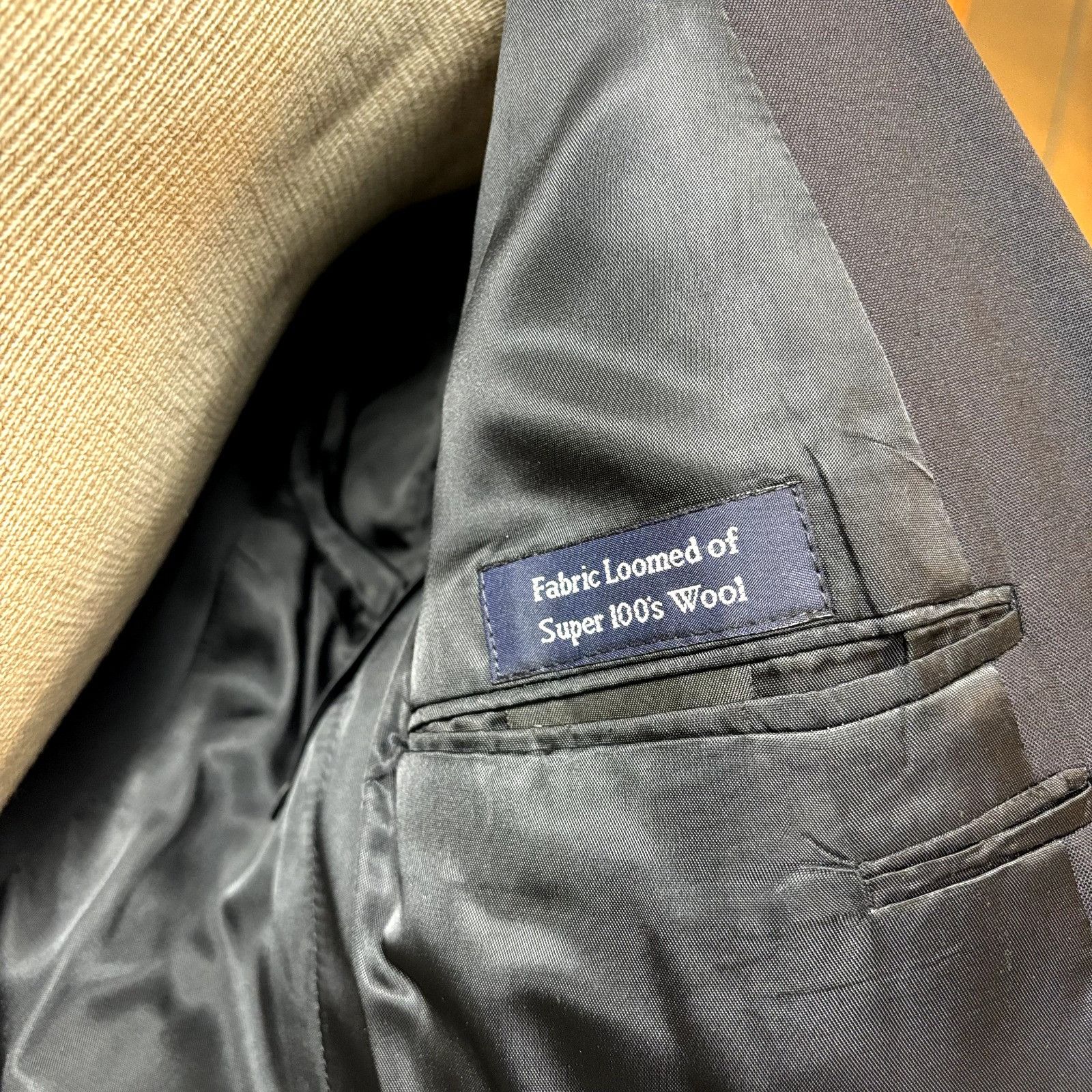 Burberry Burberrys Men's Sport Coat Blazer Navy Blue Size 44 Super 10 Size 42S - 8 Thumbnail