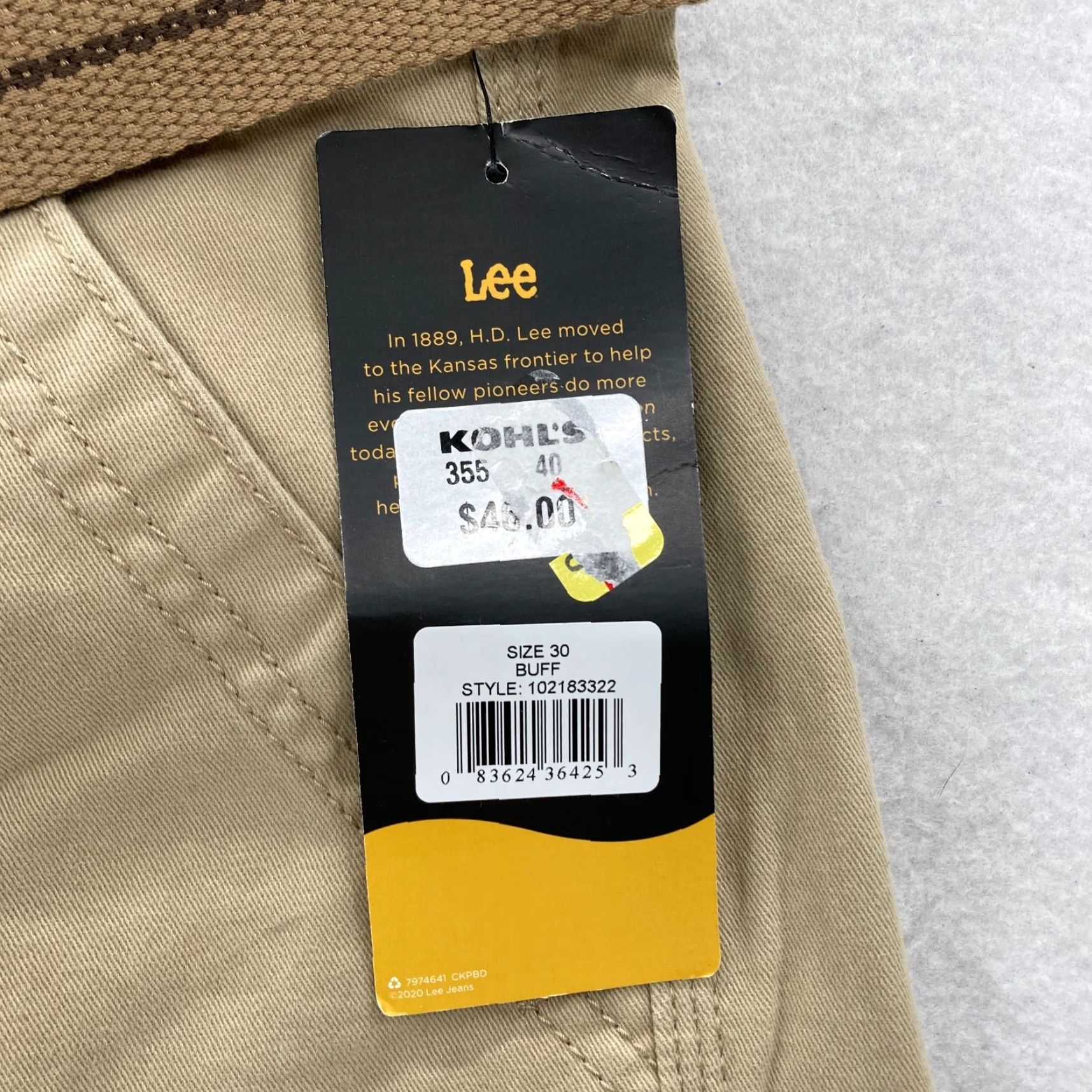 Lee Lee Belted Cargo Shorts Mens 30 Khaki Beige Relaxed Outdoors Hiking Workwear NWT Size US 30 / EU 46 - 4 Thumbnail