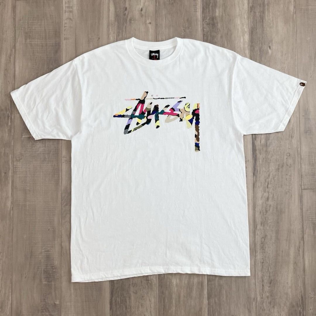 Bape × Stussy Bape x Stussy Collaboration T-Shirt | Grailed