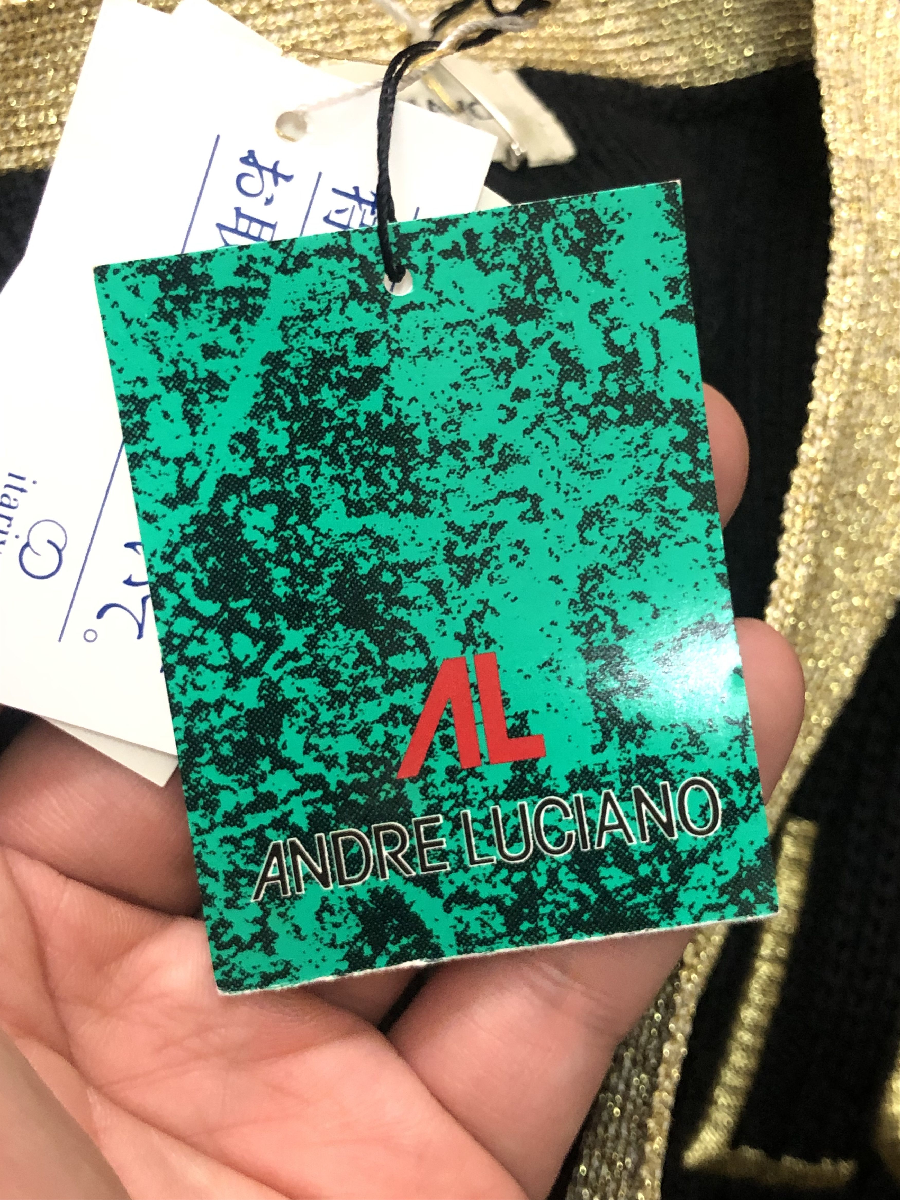 Andreluciano × Vintage RARE🔥VINTAGE 90’S ANDRELUCIANO GOLD GLITTER WOOL KNIT Size US M / EU 48-50 / 2 - 12 Thumbnail