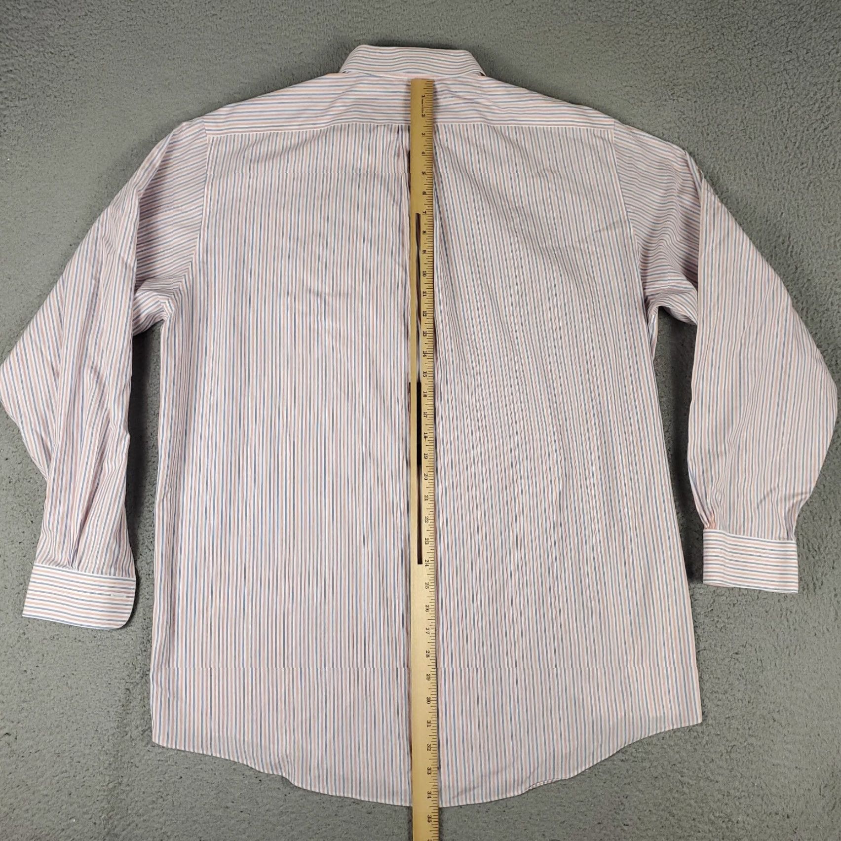 Brooks Brothers Brooks Brothers Dress Shirt Mens Regular 17.5 Blue Striped Long Sleeve Button Up Size 46R - 5 Thumbnail