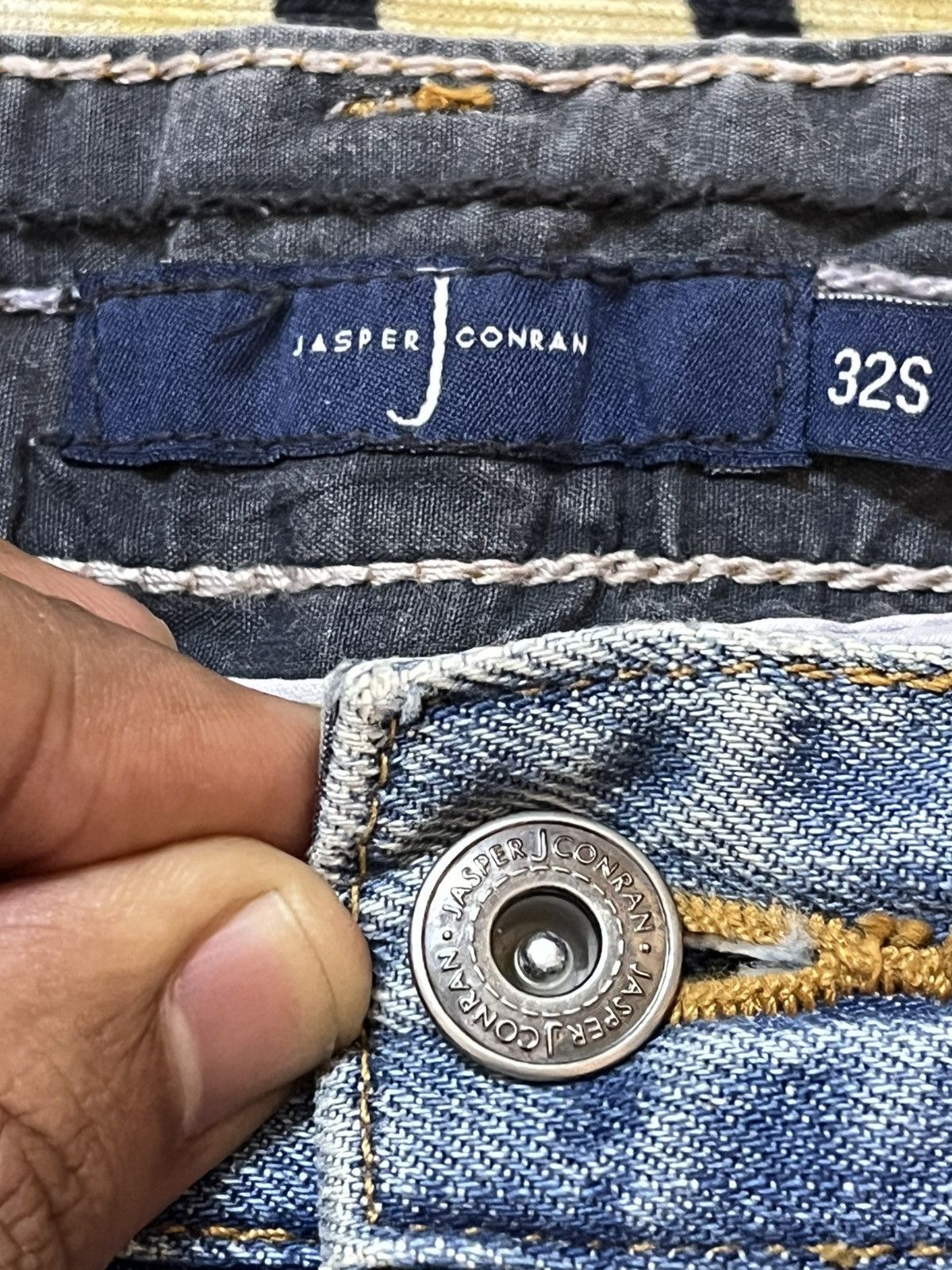 Jasper Conran Vintage Jasper conran Baggy Faded Denim Size US 31 - 8 Thumbnail
