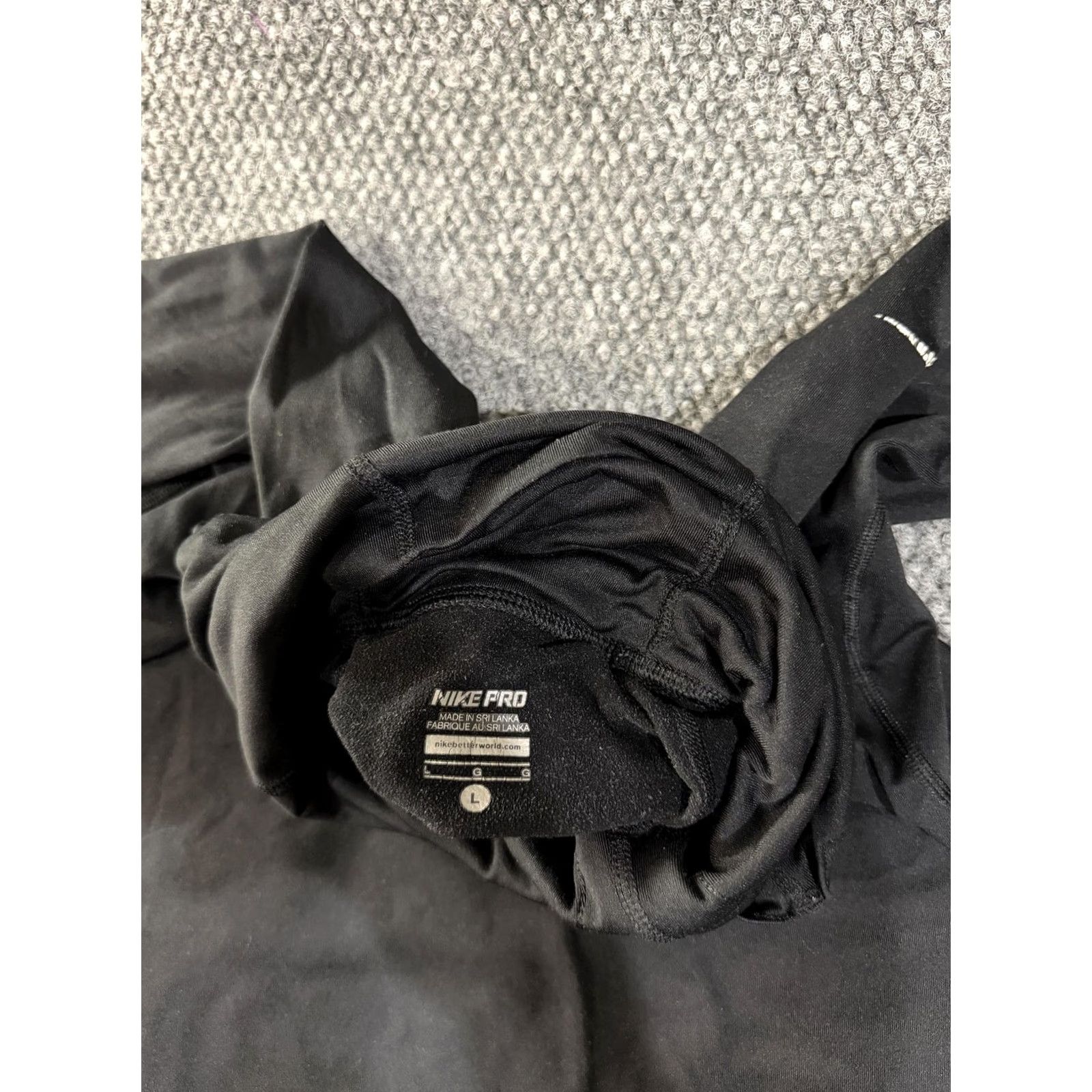 Nike Nike Pro Dri-FIT Shirt Womens L Black High Neck Long Sleeve Thermal Training Winter Gym Running Size L / US 10 / IT 46 - 5 Thumbnail