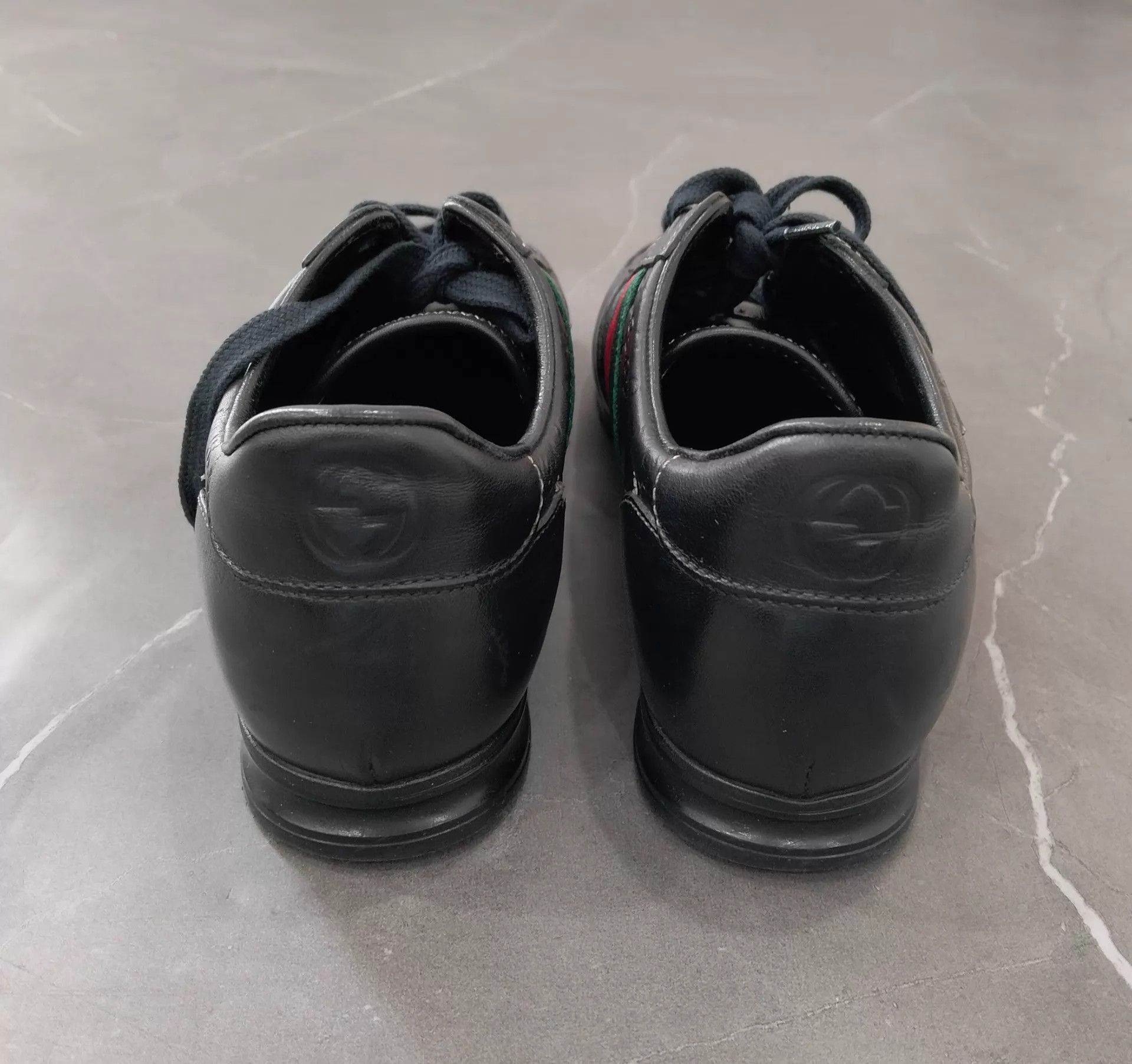 Gucci GUCCI Web Leather Sneaker 36.5 98 New Size US 6 / IT 36 - 5 Thumbnail