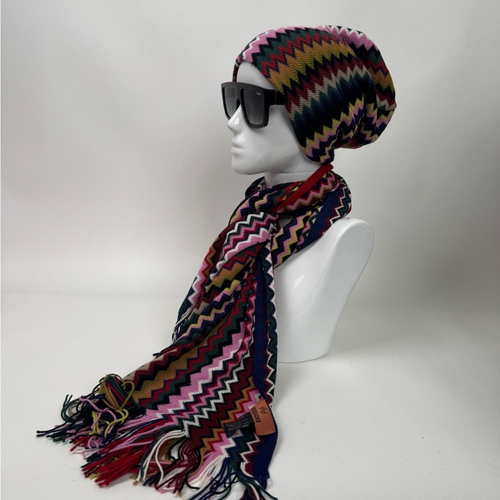 Missoni Missoni beautiful flames stitch one size hat and scarf Size ONE SIZE - 10 Thumbnail