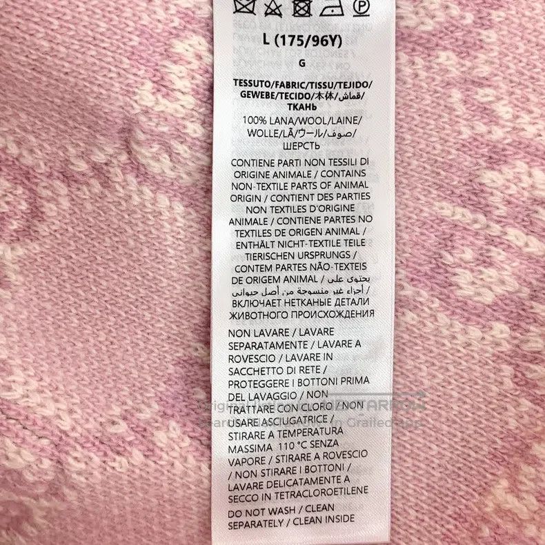 Gucci Gucci Pink logo jacquard full-print wool round neck single Size L / US 10 / IT 46 - 9 Thumbnail