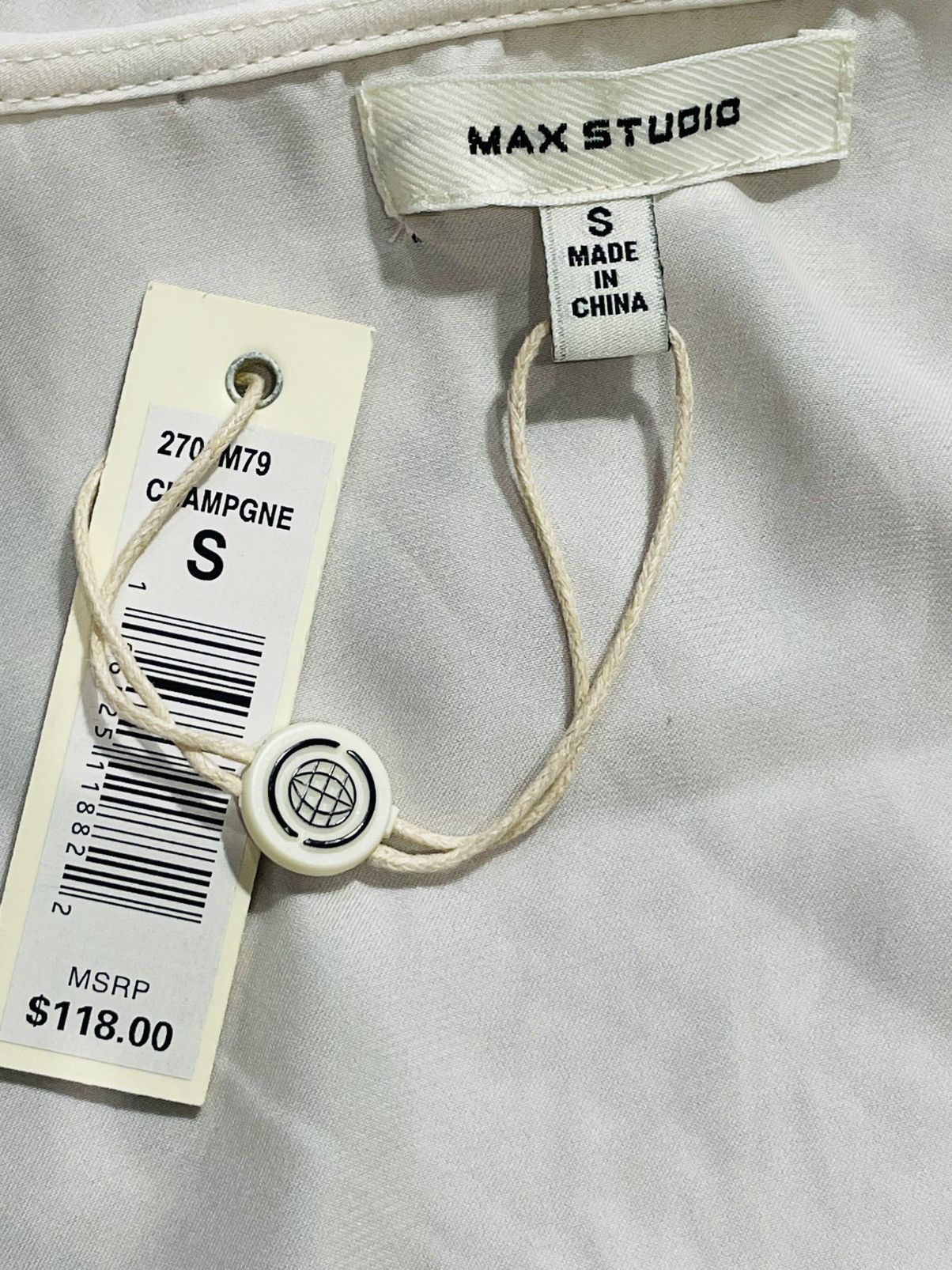 Other Max Studio NWT Ivory Shear Ruffle Wrap Blouse US Size Small Size S / US 4 / IT 40 - 4 Thumbnail