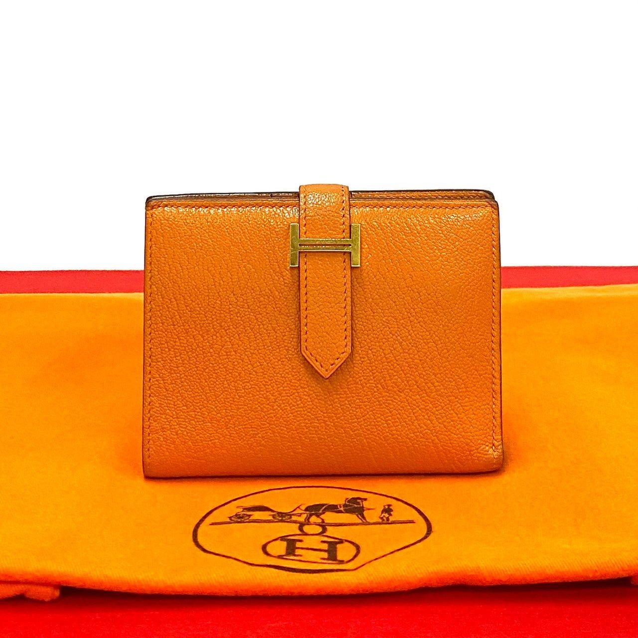 Hermes Hermes Orange Leather Size ONE SIZE - 1 Thumbnail