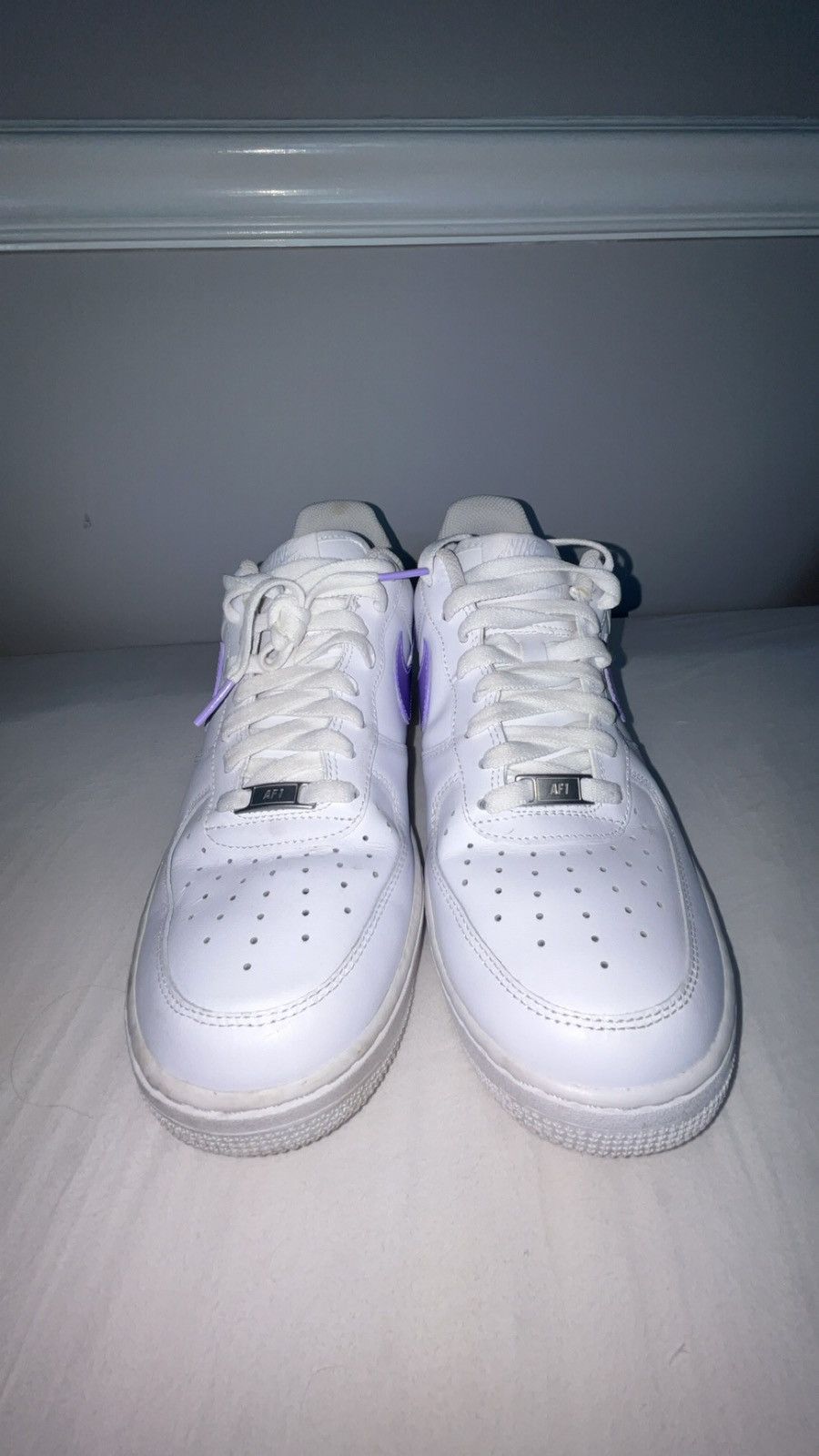 Nike Nike Air Force 1 - White (Custom) ‘Lilac’ Size US 10 / EU 43 - 2 Thumbnail