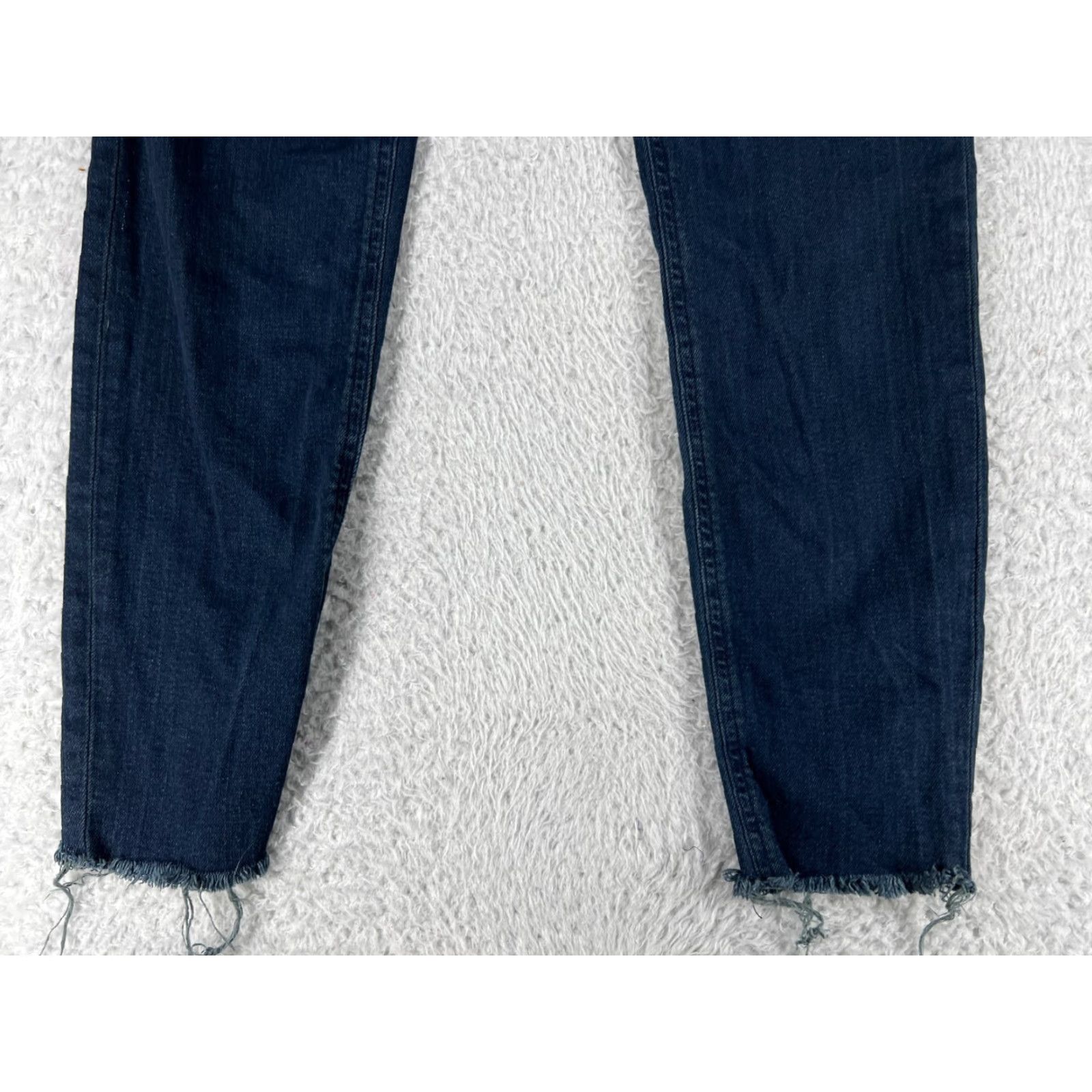 Asos ASOS Jeans Womens High Rise Skinny 2 Jeans Dark Wash Cotton Denim Blue 5-Pocket Stretch Rise 10+ In Inseam 27in Womens Jeans ASOS Size 26" / US 2 / IT 38 - 3 Thumbnail