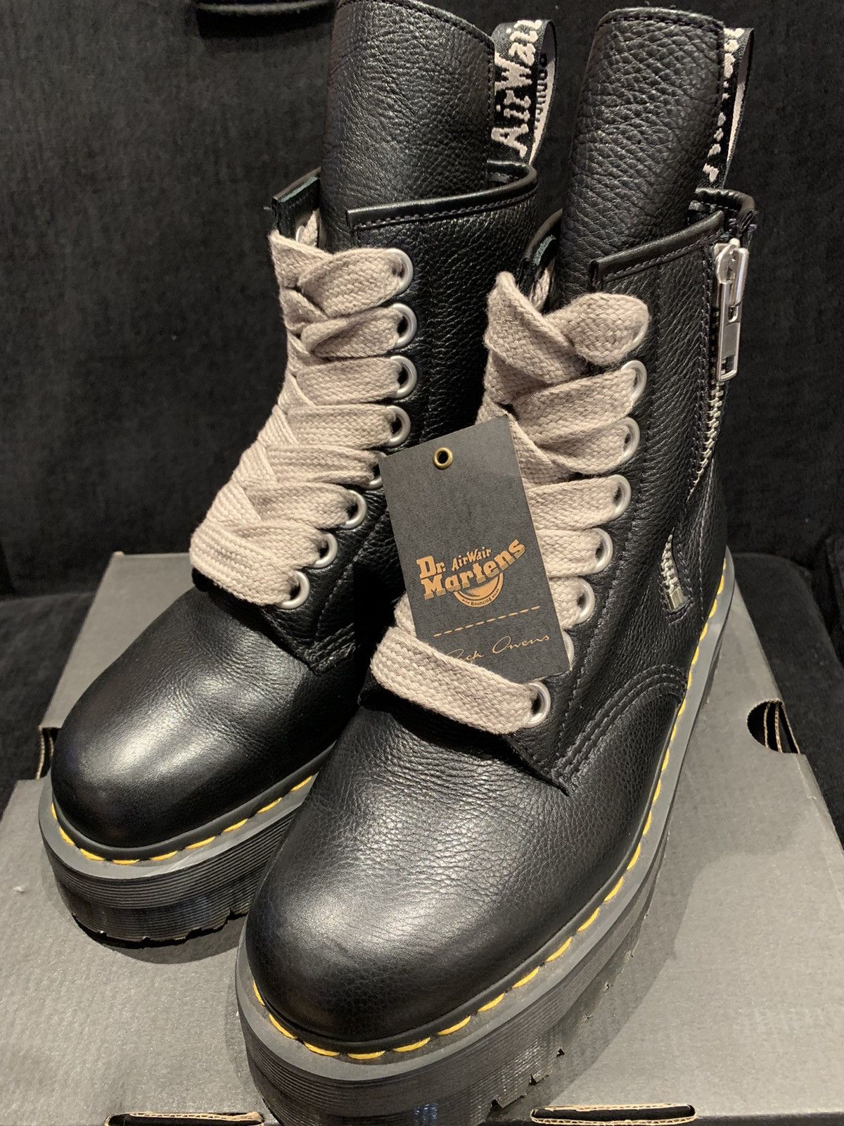 image of Dr Martens x Rick Owens Dr. Martens X Rick Owens 1460 Black Boot, Men's (Size 8)