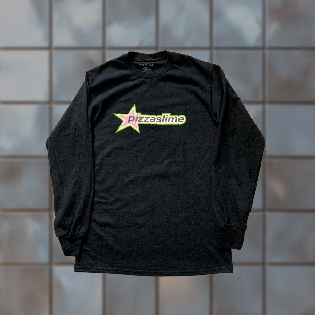 IDEA PizzaSlime Star Literally Have No Idea What To Say L/S Crew Black T-Shirt Sz. S Mens Small Shirt Stars Size US S / EU 44-46 / 1 - 1 Thumbnail