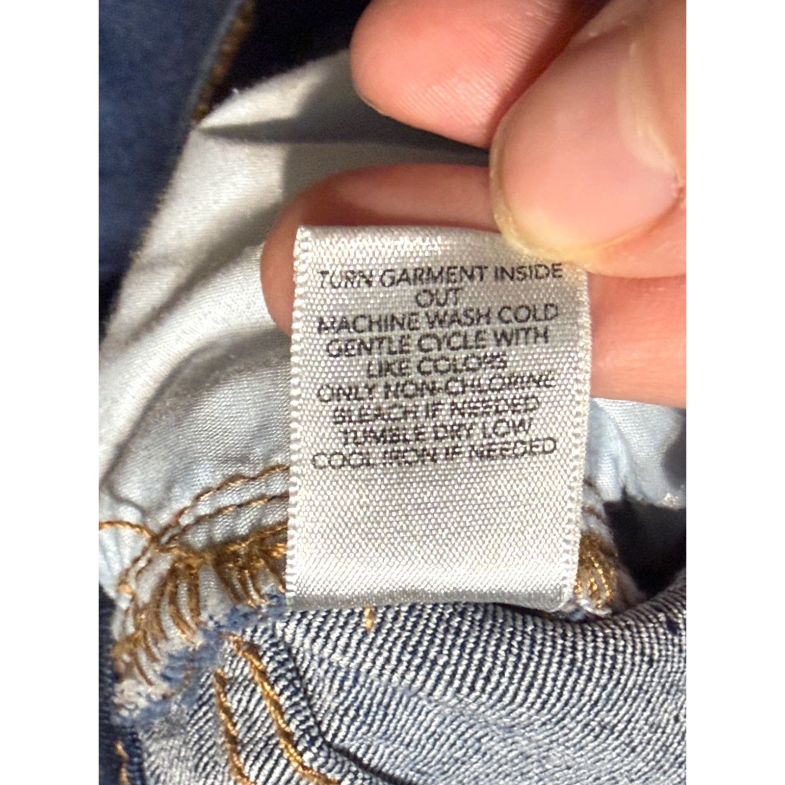 Vintage Christopher & Banks Jeans Womens 8 Short Blue Denim Straight Leg Jeans Ladies Regular 5-Pocket Zip Machine Washable Vintage No Size 30" / US 8 / IT 44 - 6 Thumbnail