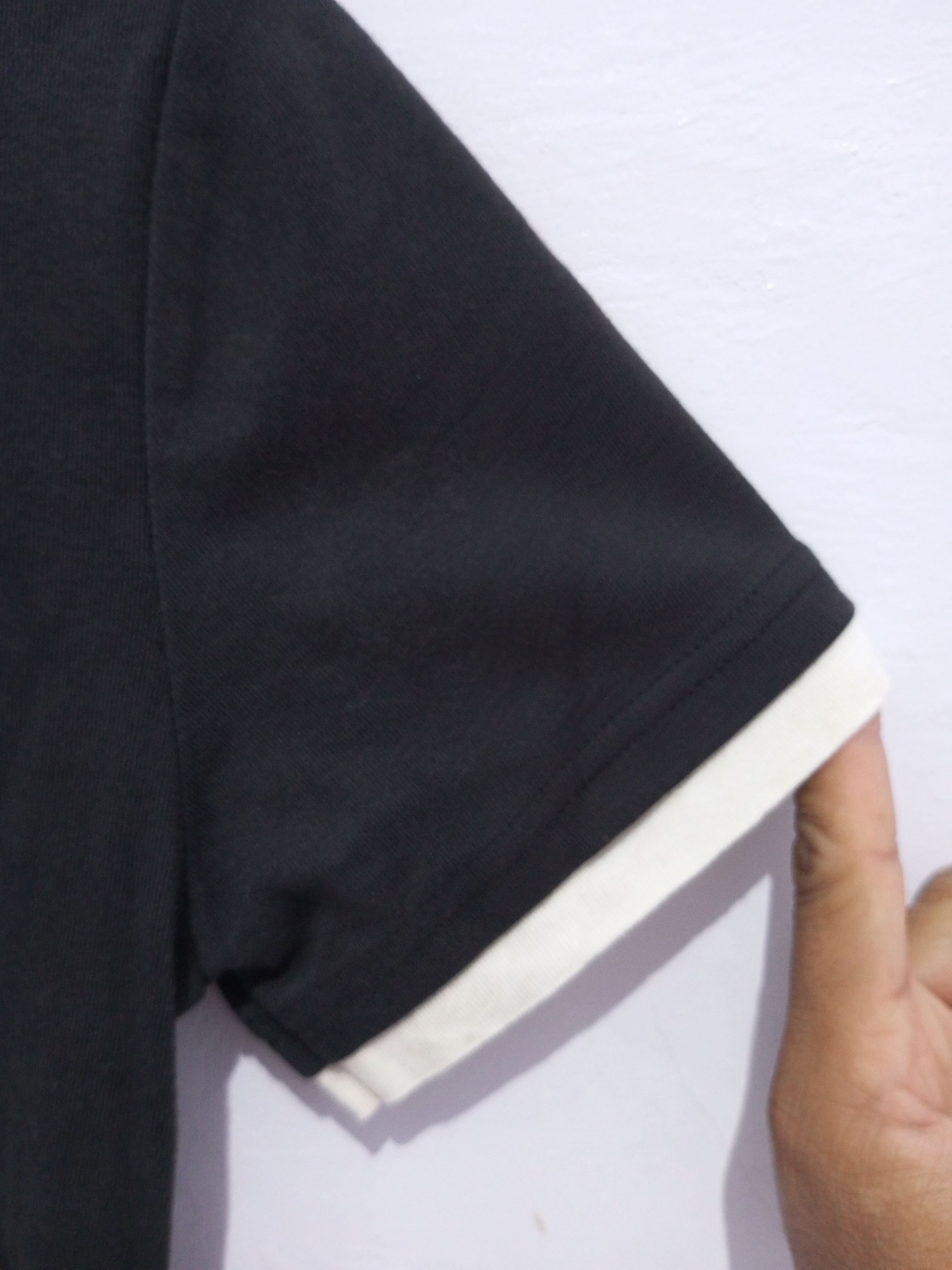 Tbj nearby double layer distressed polo shirt