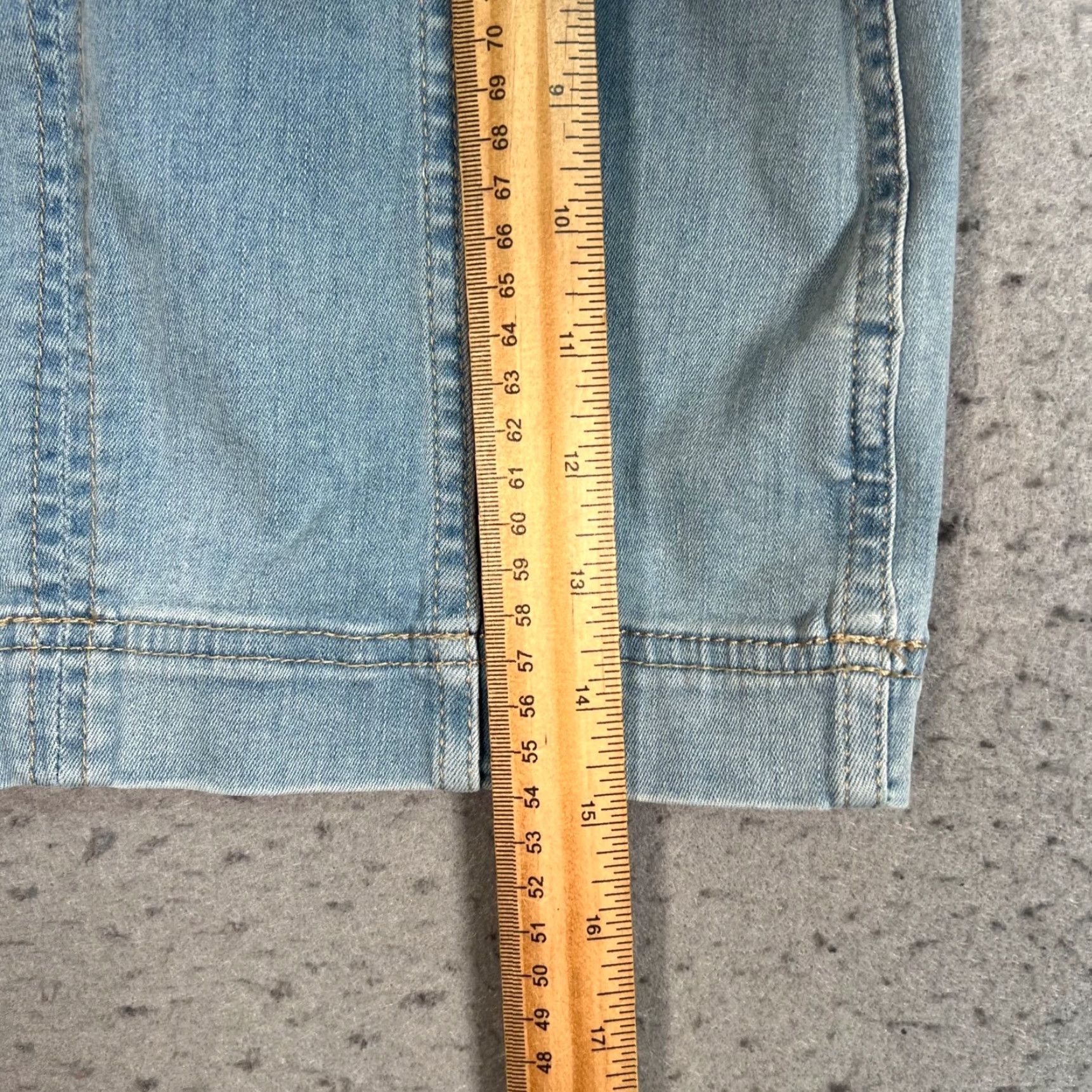 Free People Free People Womens 2 Denim Mini Skirt Light Wash High Waisted Panel Stitching Size 26" / US 2 / IT 38 - 6 Thumbnail