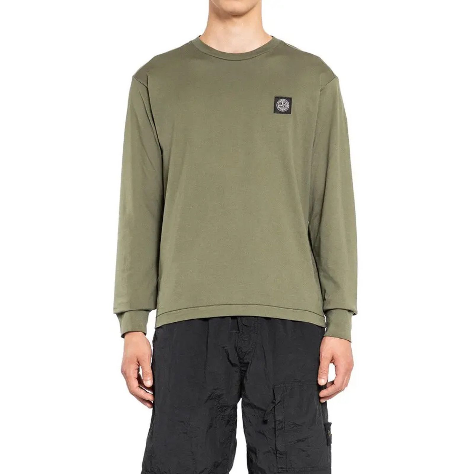 Stone Island Stone Island Compass Logo Patch Green Long Sleeve T-Shirt L Size US L / EU 52-54 / 3 - 9 Thumbnail