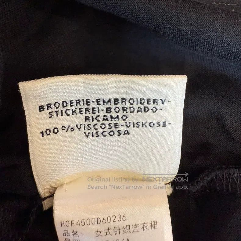 Hermes Hermes Black dress with chest H-letter chain embroidery Size XS / US 0-2 / IT 36-38 - 8 Thumbnail