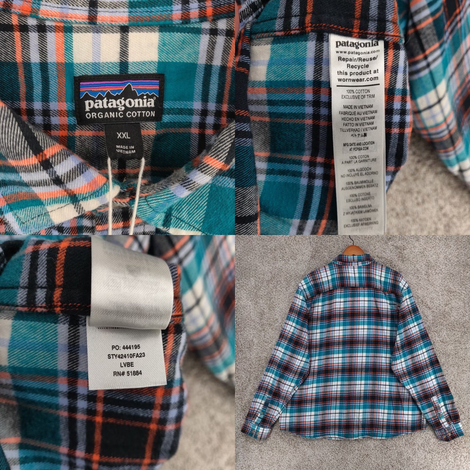 Patagonia Patagonia Shirt Mens 2XL Blue Plaid Lightweight Fjord Flannel Long Sleeve Button-Up Size US XXL / EU 58 / 5 - 8 Thumbnail