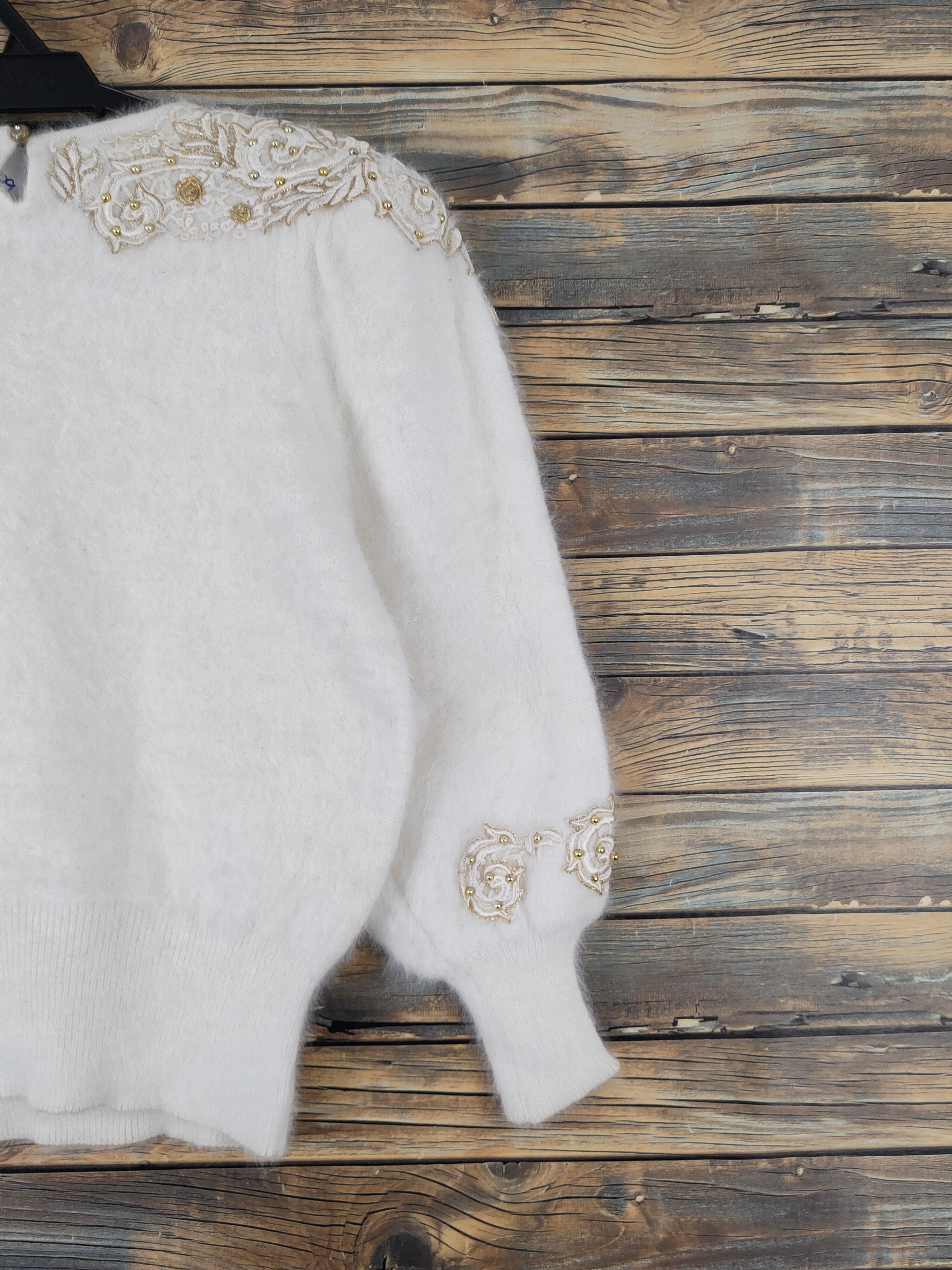 Japanese Brand Japanese Brand White Shag Shaggy Fur Mohair Knitwear #W2029 Size S / US 4 / IT 40 - 9 Thumbnail