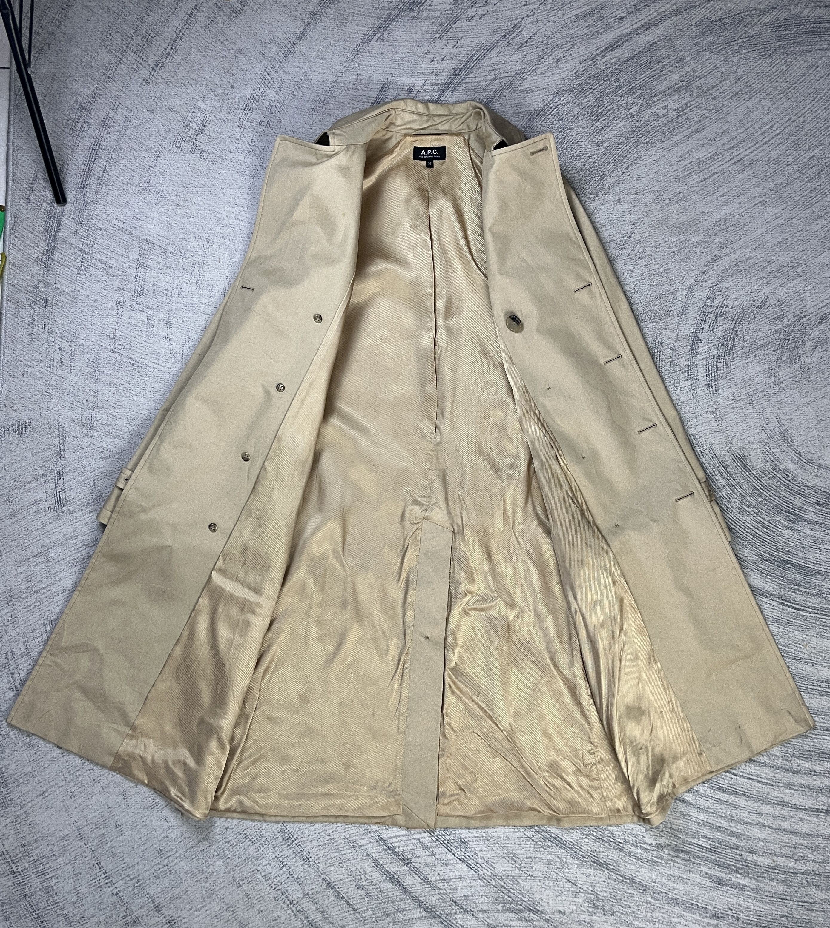 A.P.C. A.P.C Beige Trench Coat Made in Bulgaria Size US S / EU 44-46 / 1 - 11 Thumbnail